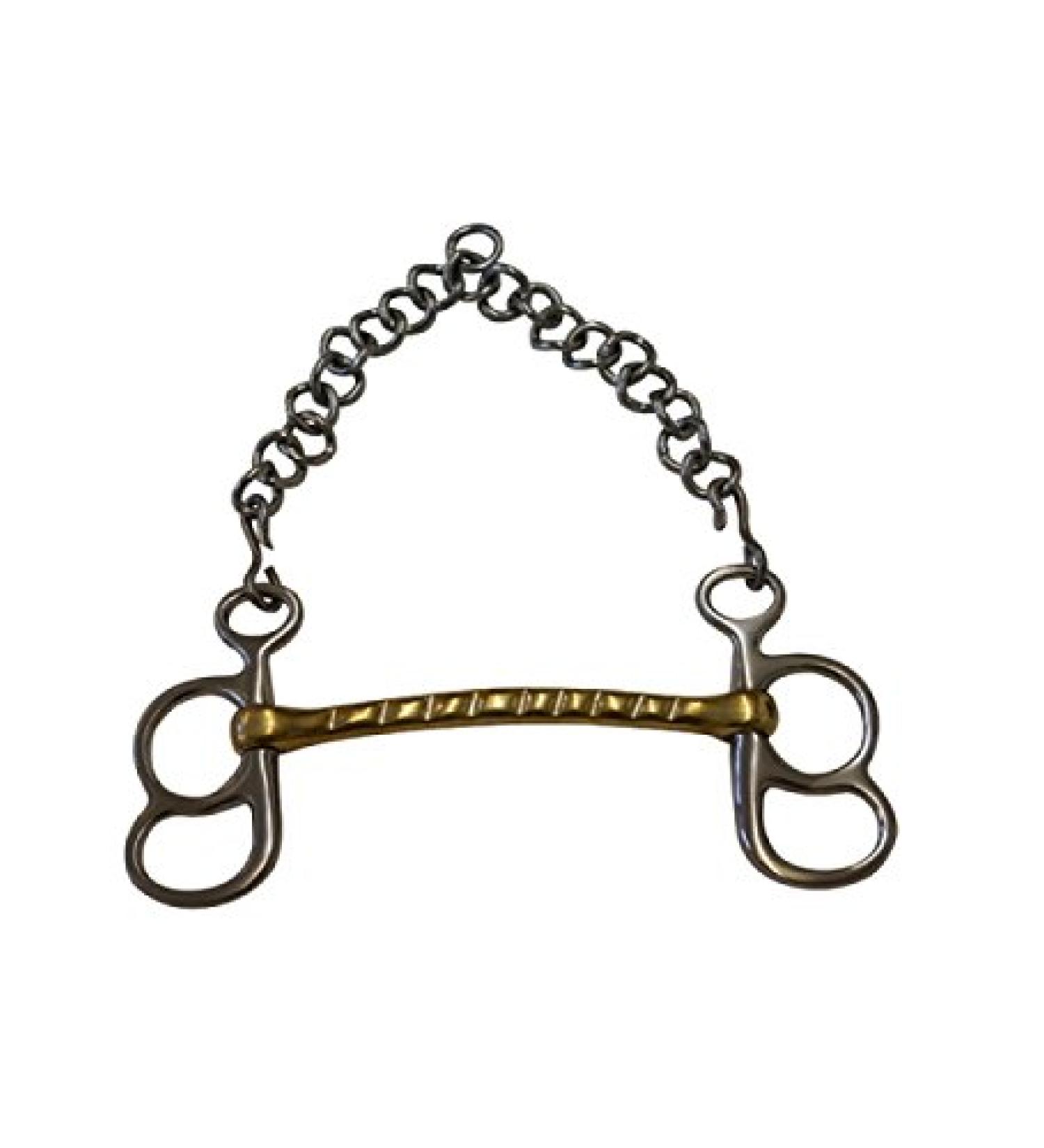 Post curb bit. 2 rings. (17.5cm - 19.5cm) 17.5cm