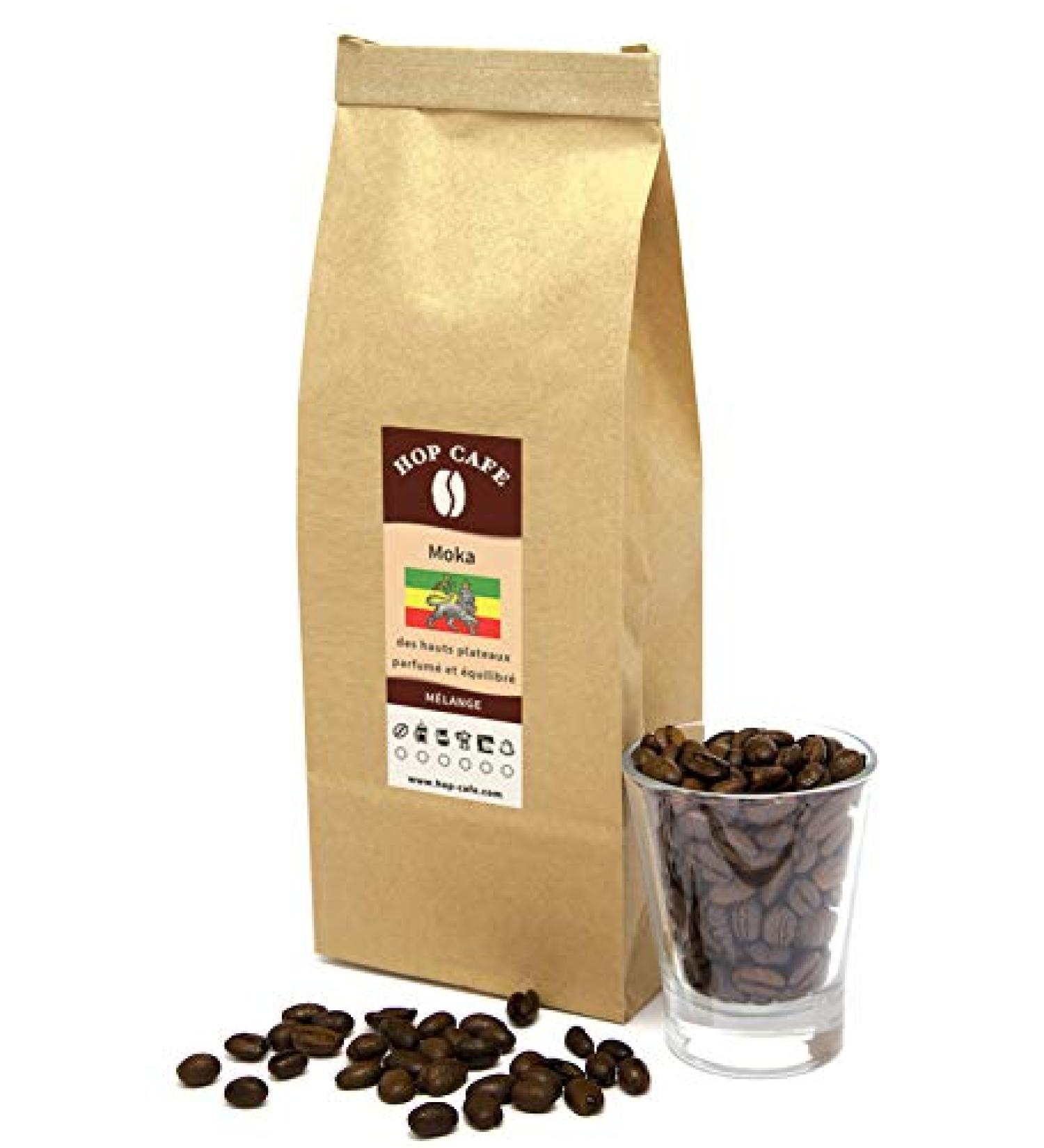 HOP CAFE Whole Bean Coffee Ethiopian Mocha Blend 250g