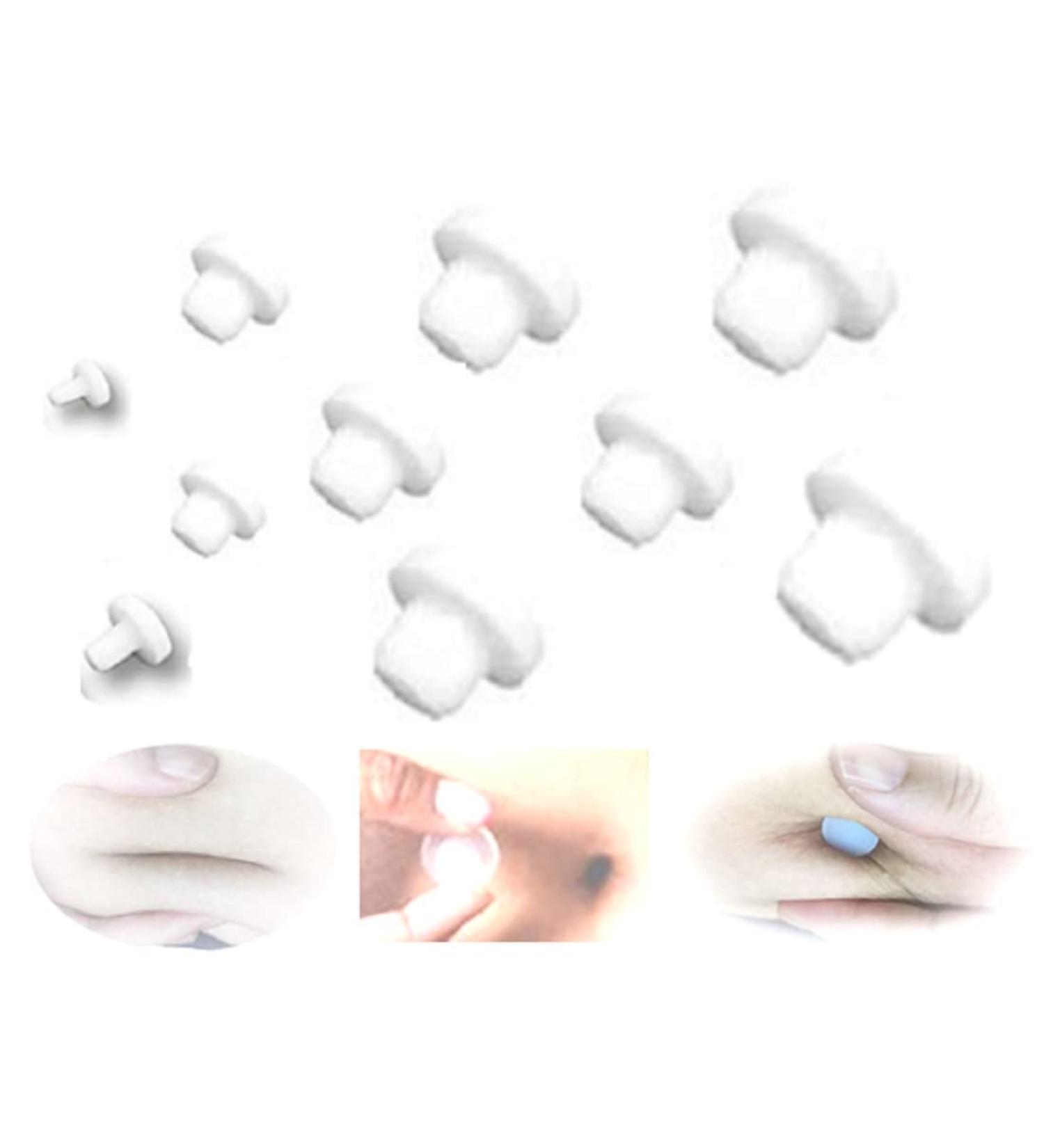 10pcs Silicone Belly Button Plugs - Post Tummy Tuck Umbilicus Shaper for Surgery Recovery - White - Buy Online on GoSupps.com