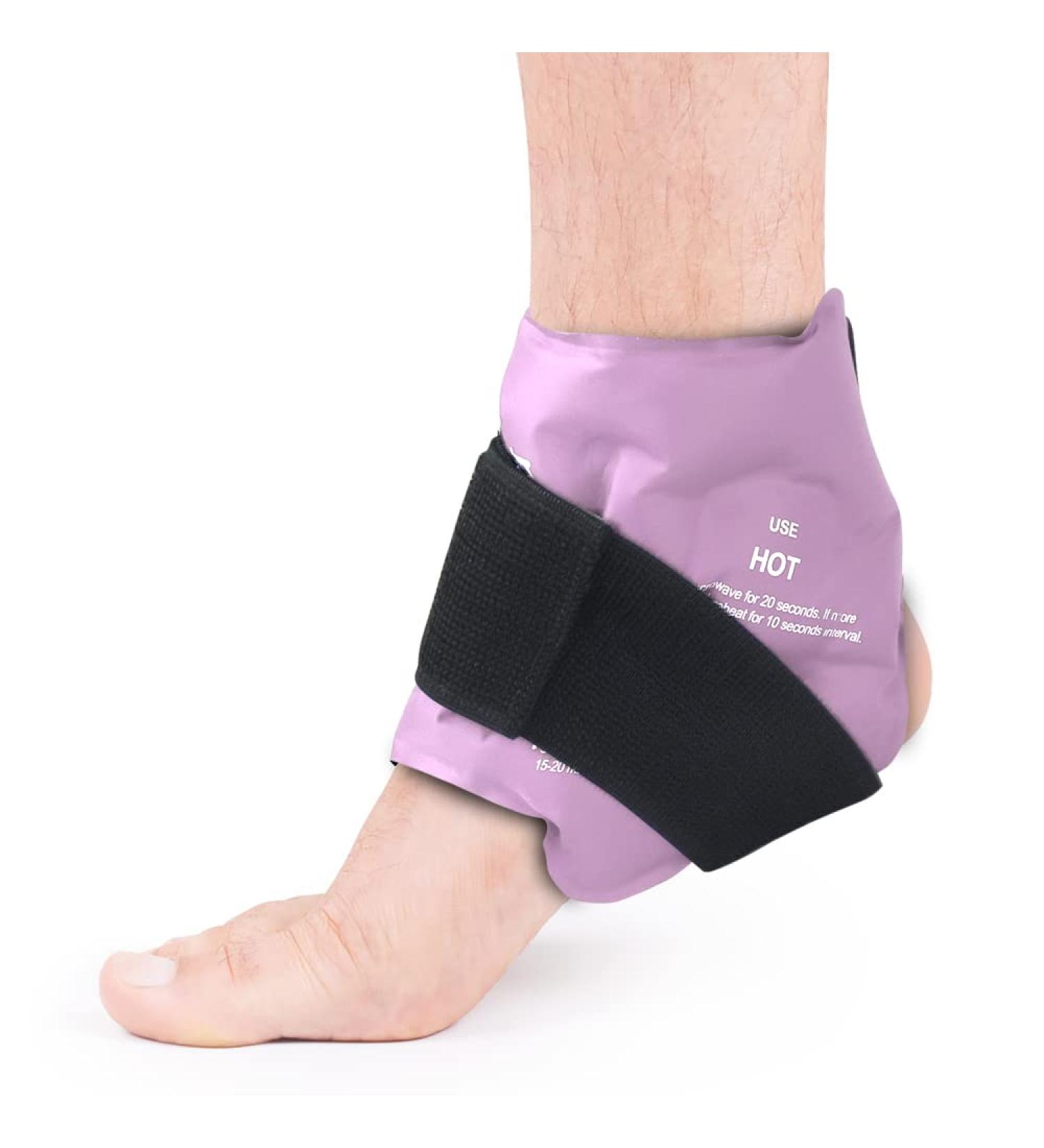 Newgo Ankle Ice Bag | Reusable Hot & Cold Therapy Gel for Pain Relief | Ideal for Foot Injuries Swelling & Sprains | Purple - Buy Online on GoSupps.com