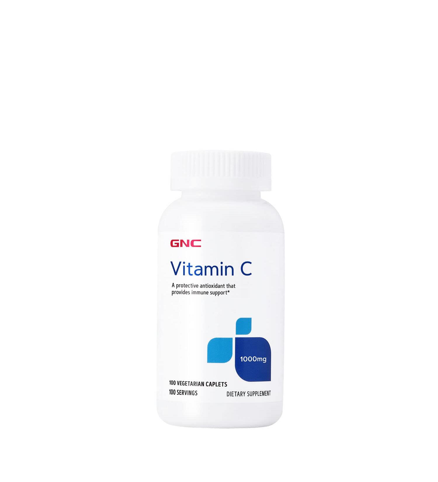 GNC Vitamin C 1000mg 100 Caplets for Immune Support - Buy Online on GoSupps.com