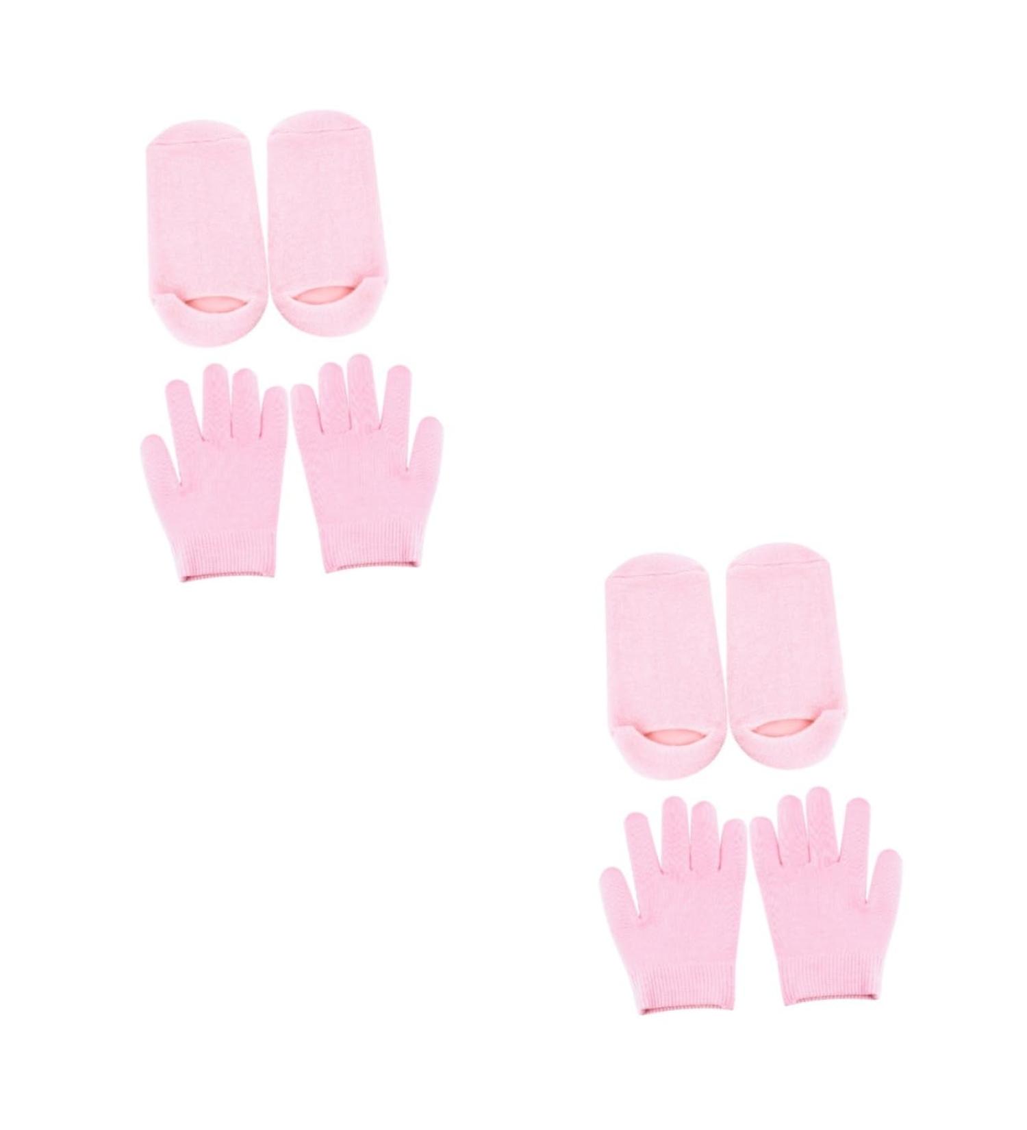minkissy 4 Pairs Moisturizing Gloves Mitten hand moisturizing gloves cotton hand gloves moisturizing mittens kids overnight Spa Glove fingerless gloves gel gloves short boots dry hands Miss - Buy Online on GoSupps.com