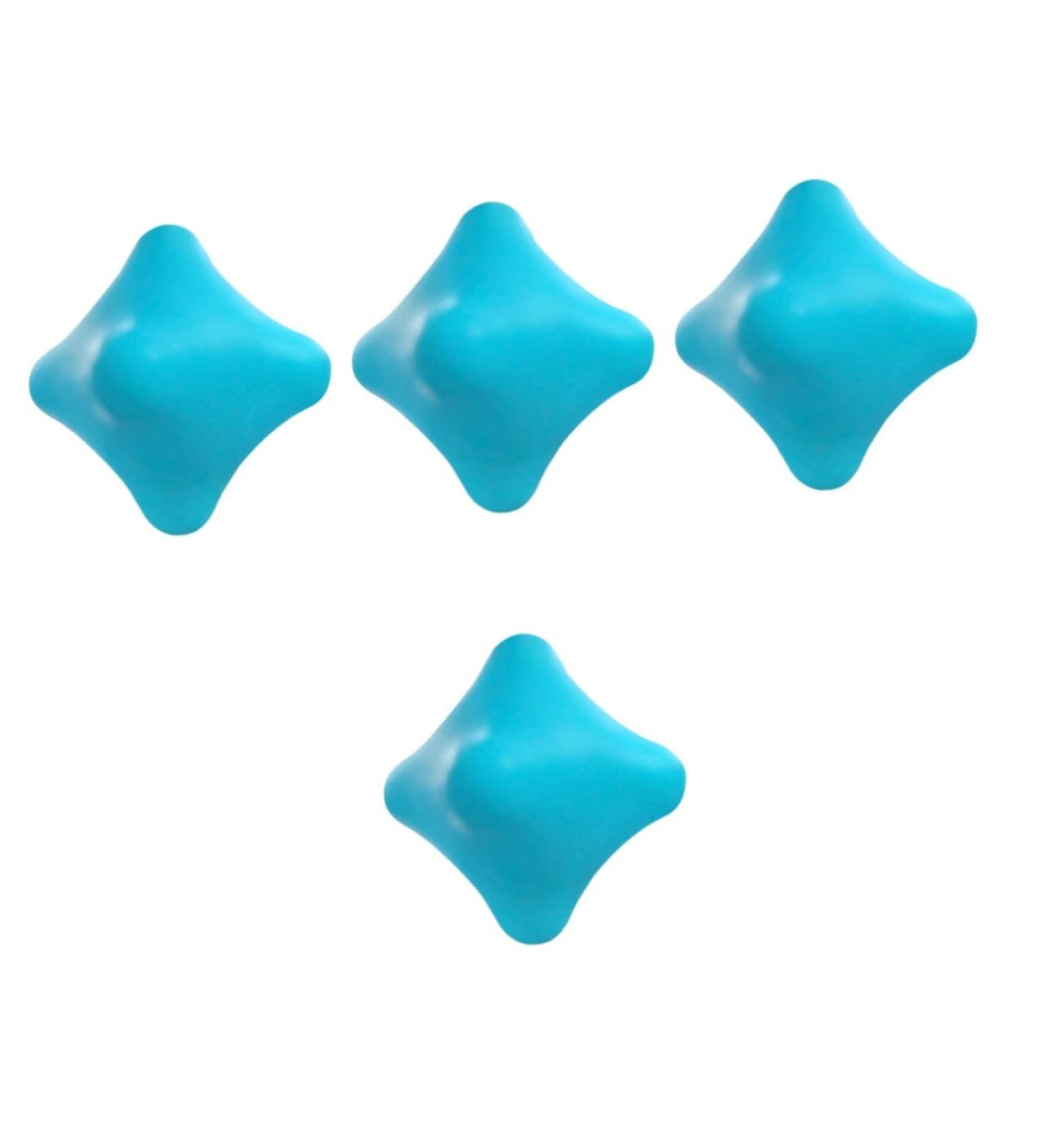Beavorty 4-Piece Massage Balls Set - Pain Relief for Feet Face & Body - Deep Tissue Therapy & Muscle Knot Remover - Blue 5.7cm - Perfect for Fitness & Relaxation - Buy Online on GoSupps.com