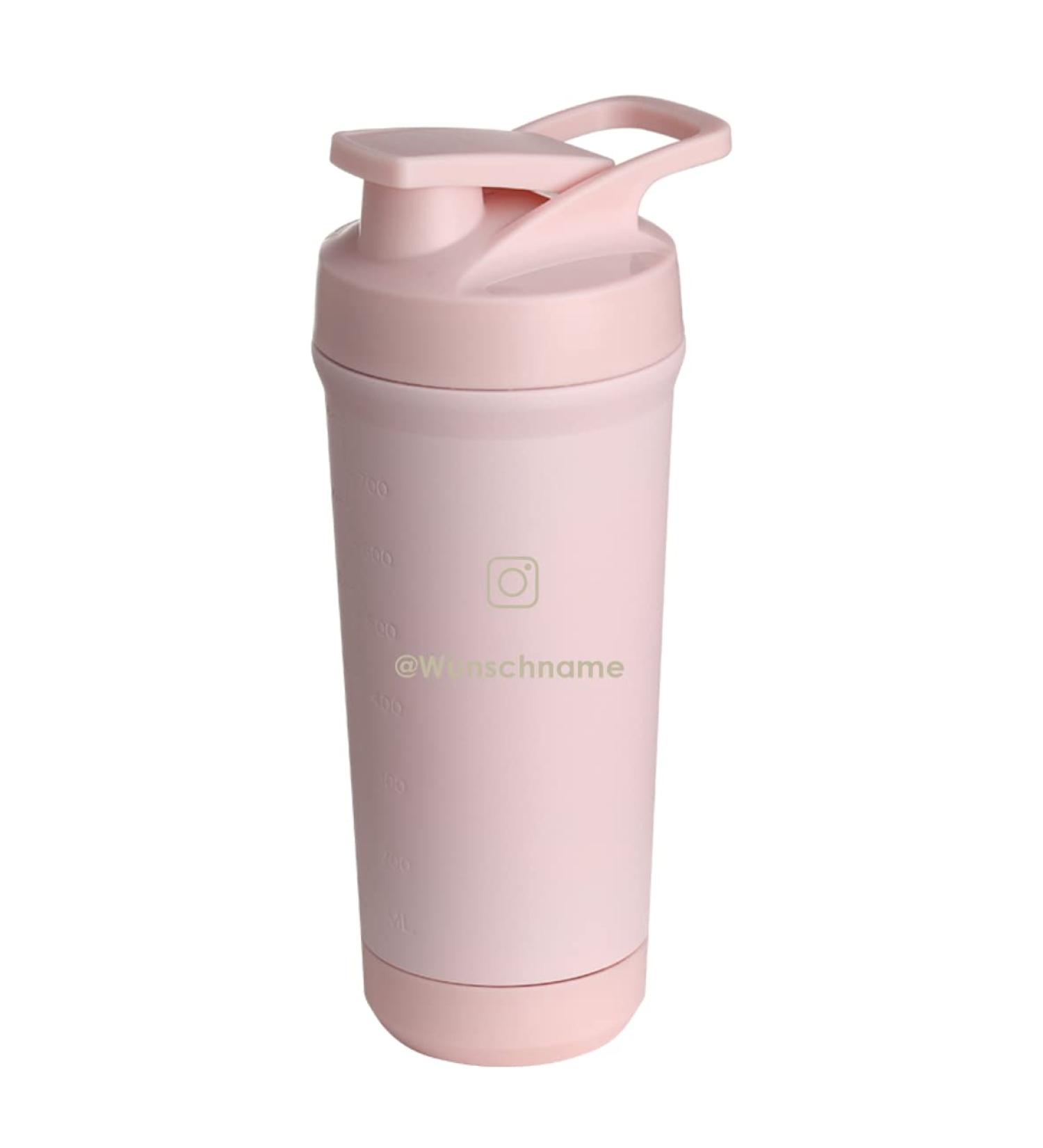 Teando Engraved 750ml Stainless Steel Shaker - Customizable Leak-Proof Dishwasher-Safe - Perfect Fitness Gift (Pink) - Buy Online on GoSupps.com