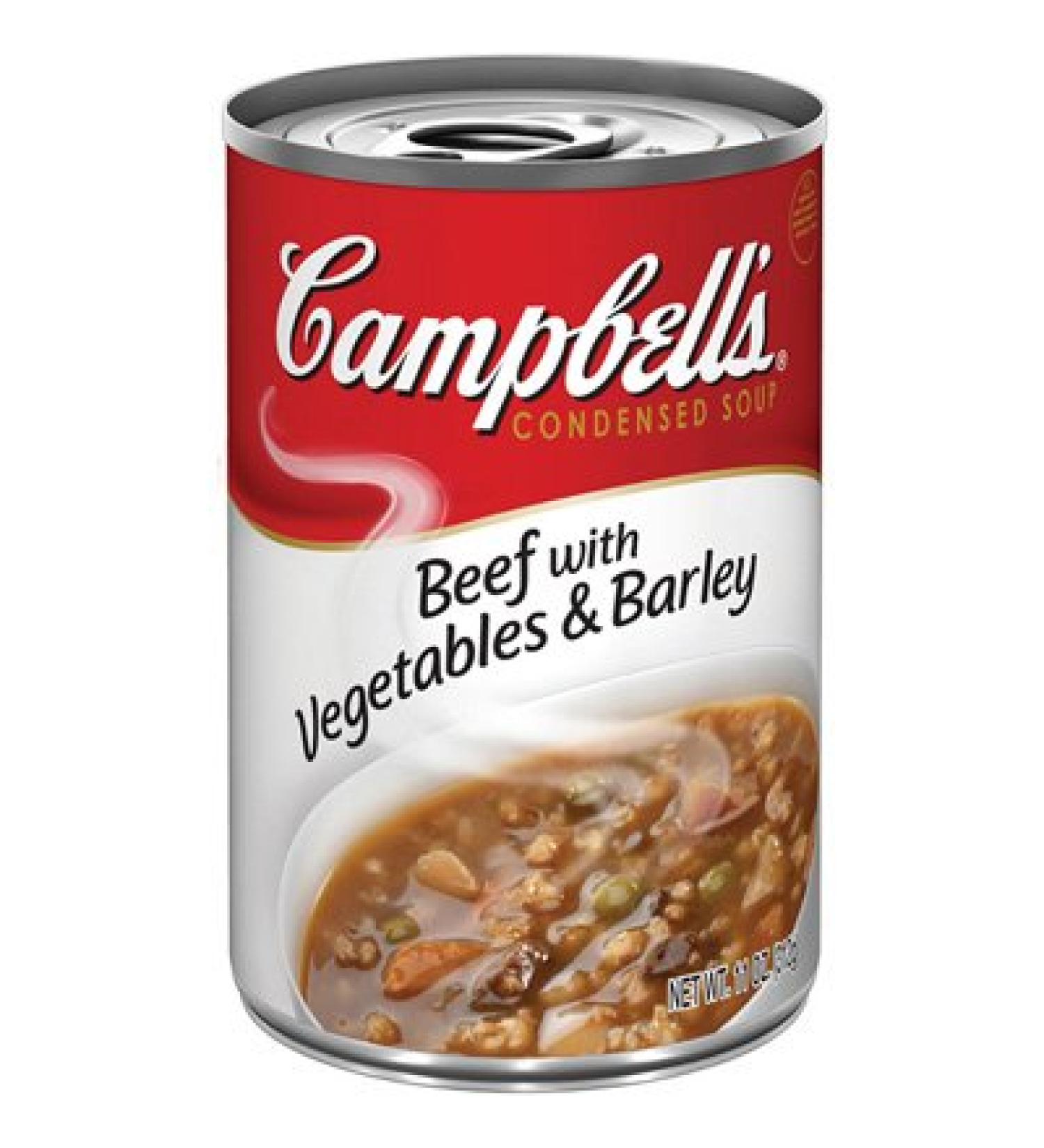 Campbell's, Condensed Beef with Vegetables & Barley Soup, 11oz Can (Pack of 6)