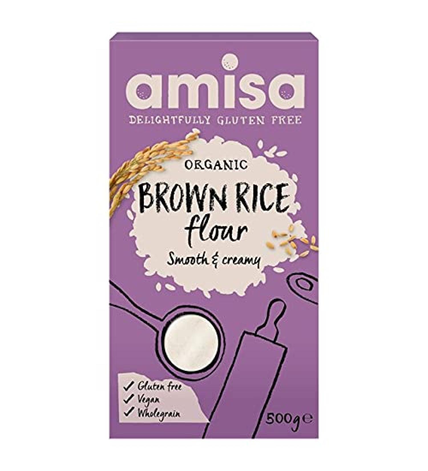 Amisa Organic Gluten Free Brown Rice Flour 500g