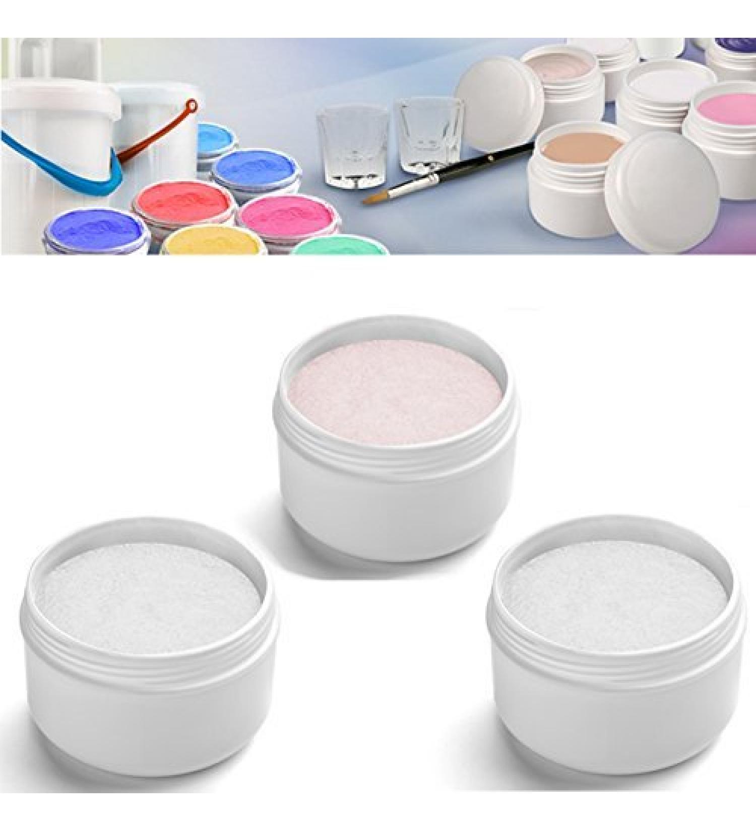 Eubecos Acrylic Luxury Powder Set | 90g Ros White & Clear | PBO-Free | Made in Germany | Premium Nail Products - Buy Online on GoSupps.com