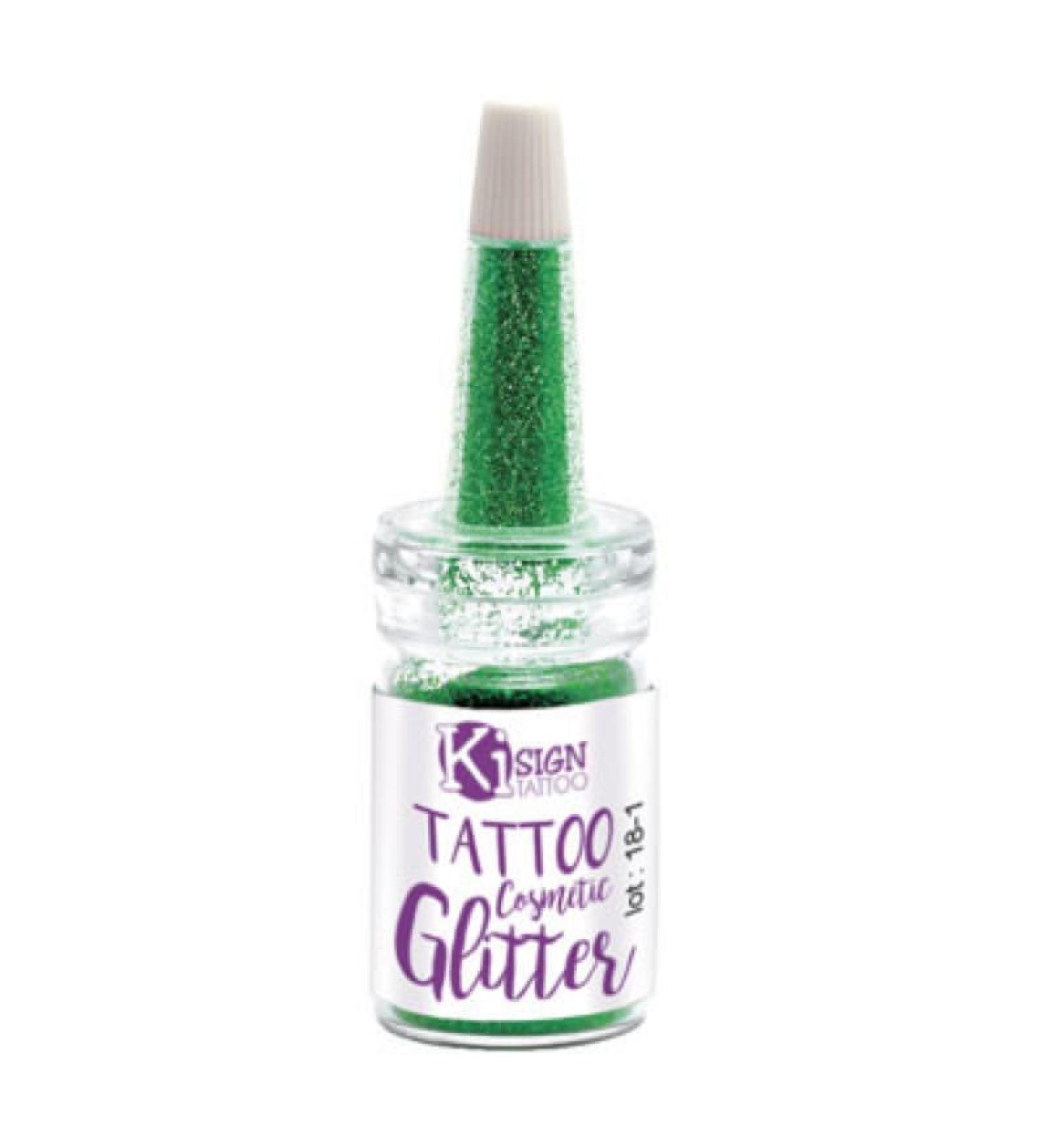 Ki-Sign Green Skin Glitter 7ml Bottle