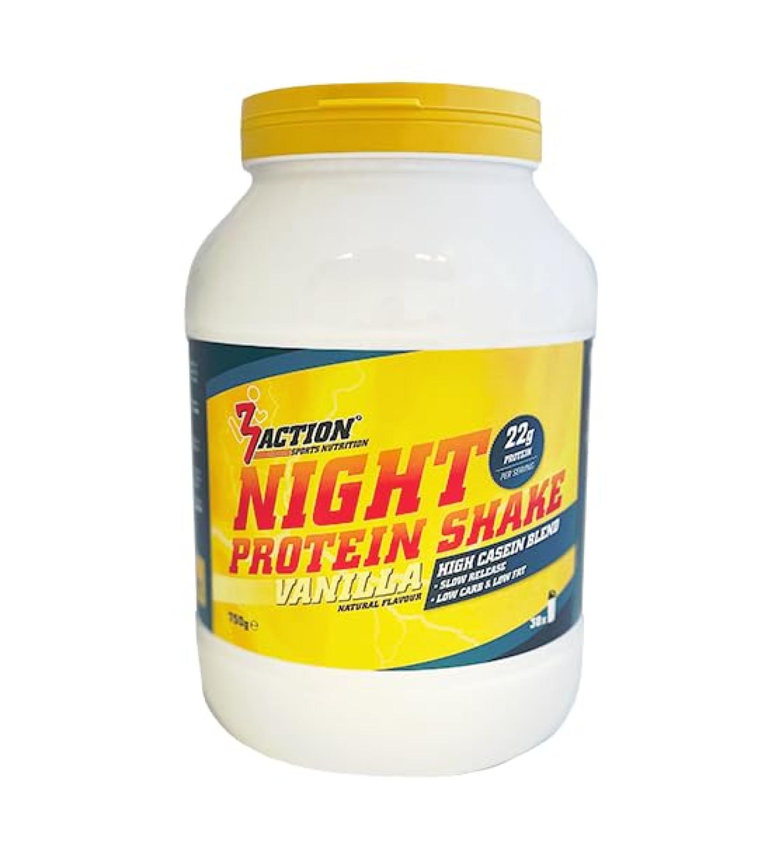 3action Night Protein Shake 750g vanilla