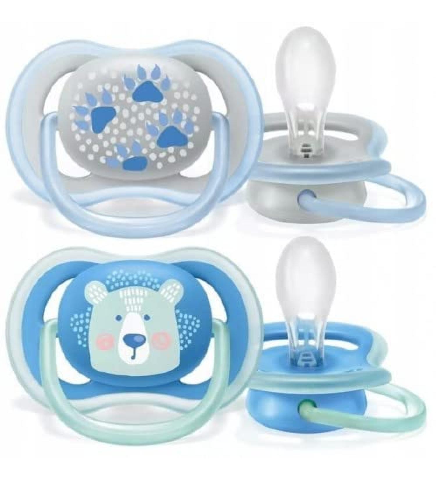 Philips Avent Ultra Air Pacifier for Boys - Paw/Bear Design (6-18 Months) | Comfortable & Safe Soothing Solution | International Shipping Available - Buy Online on GoSupps.com