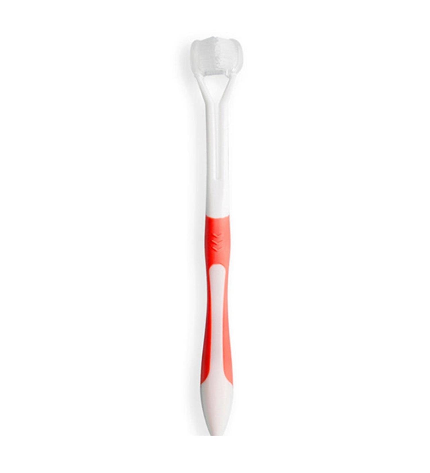 Suicra Three-Head Toothbrush - Safe Red Design for Complete Oral Care 185mm - Perfect for Tea Lovers - Buy Online on GoSupps.com