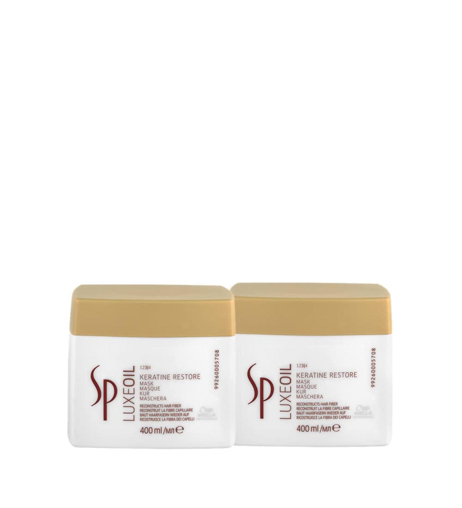Wella 2x SP System Professional Care Luxe Oil Keratin Restore Mask 400 Ml 400 ml (pack of 2)