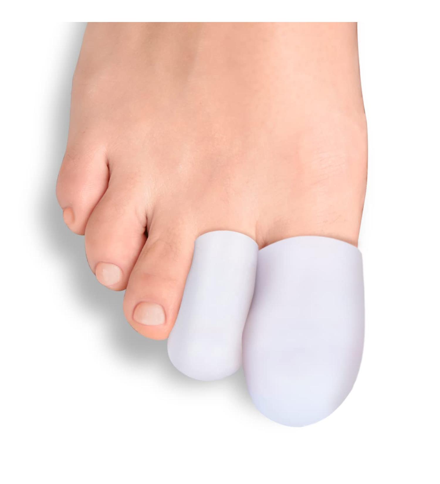 LUFOEVER 10-Piece Gel Toe Protectors for Missing or Ingrown Toenails - Corns, Blisters, Hammer Toes Relief - Large & Small Sizes (White) - Buy Online on GoSupps.com