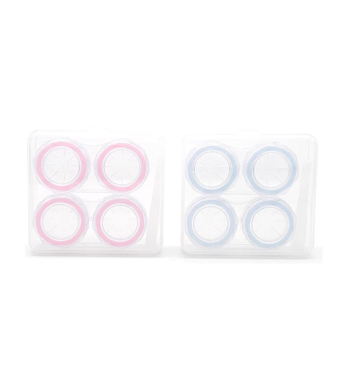 Buy Transparent Large Contact Lens Case for Travel & Home - 4 Pack with Tweezers - Ideal for Daily Use - Buy Online on GoSupps.com