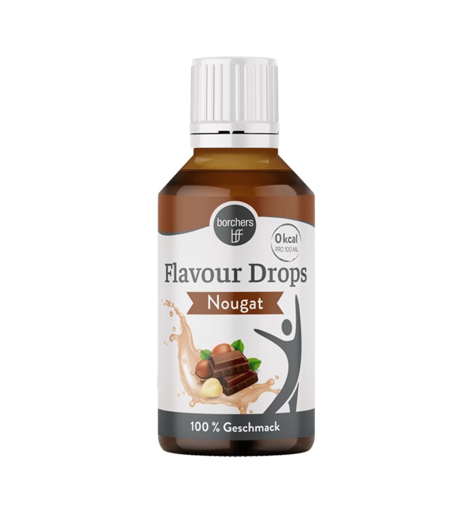 Borchers Flavour Drops - Nougat | 0 Calories | Ideal for Cooking Baking & Drinks | 30 ml - Buy Online on GoSupps.com