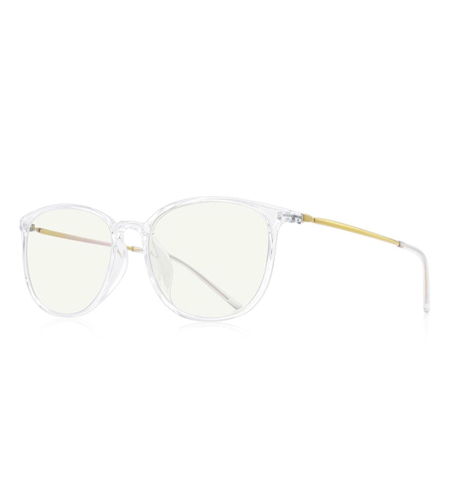 KDOQ Pure Titanium Glasses Temples - Anti Blue Light Blocking Oval Eyeglasses for Men & Women - TR90 Screen Protection - Transparent - Buy Online on GoSupps.com