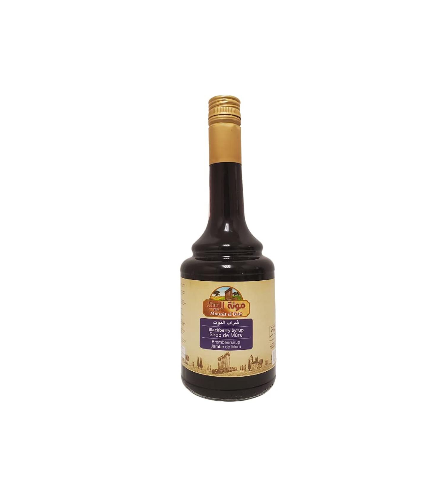 Mounit El Bait Blackberry Syrup 570ml 100% Natural Product of Lebanon - Buy Online on GoSupps.com