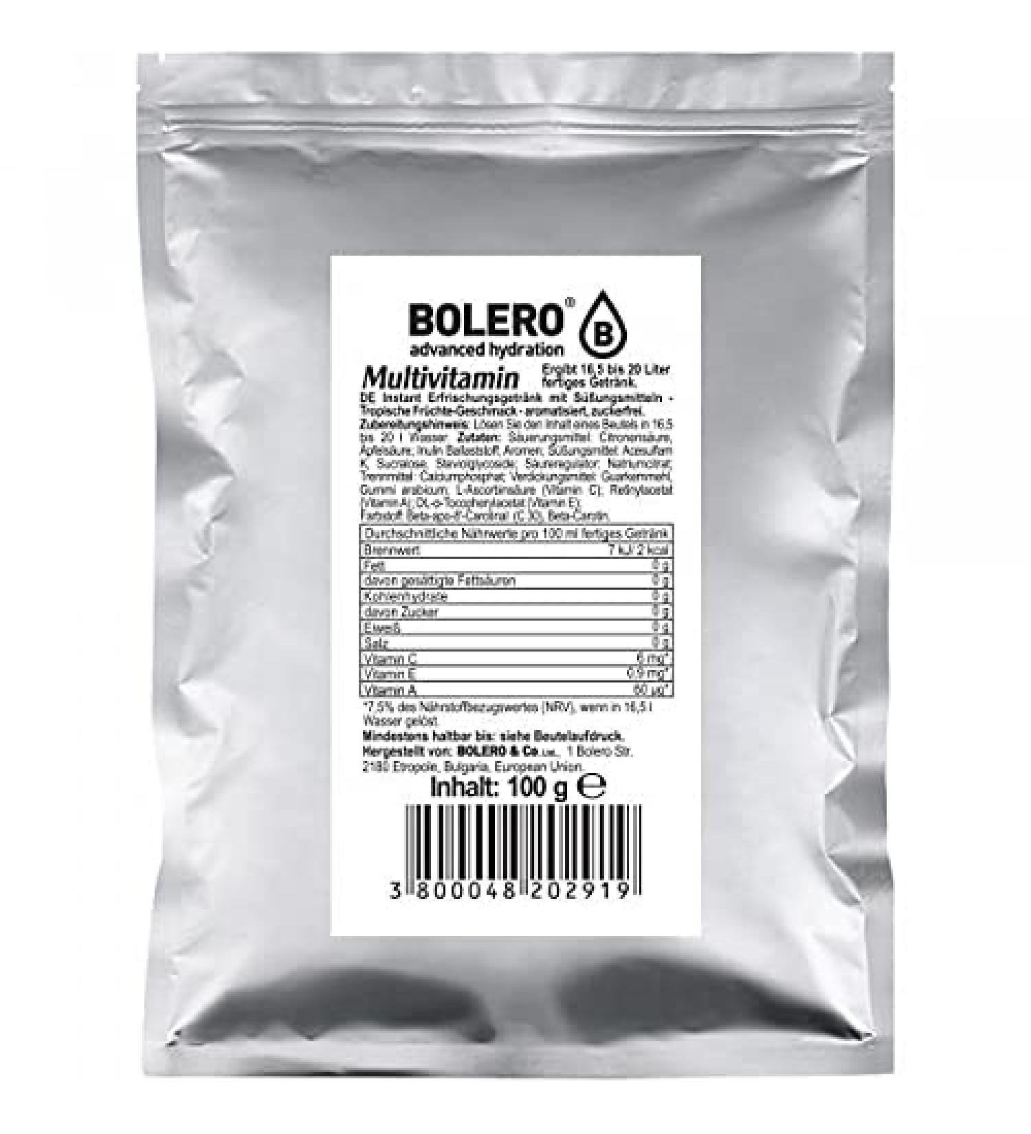 Bolero Bolero Drink - Multivitamin with stevia - 100g sachet