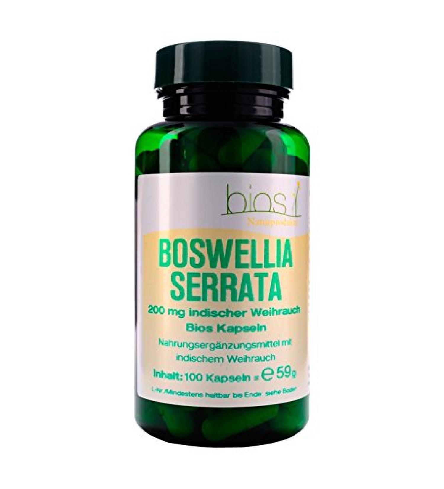 Bios Boswellia Serrata 200 mg - Indian Frankincense Capsules 100 Count | Premium Herbal Supplement for Joint Health - International Shipping Available - Buy Online on GoSupps.com