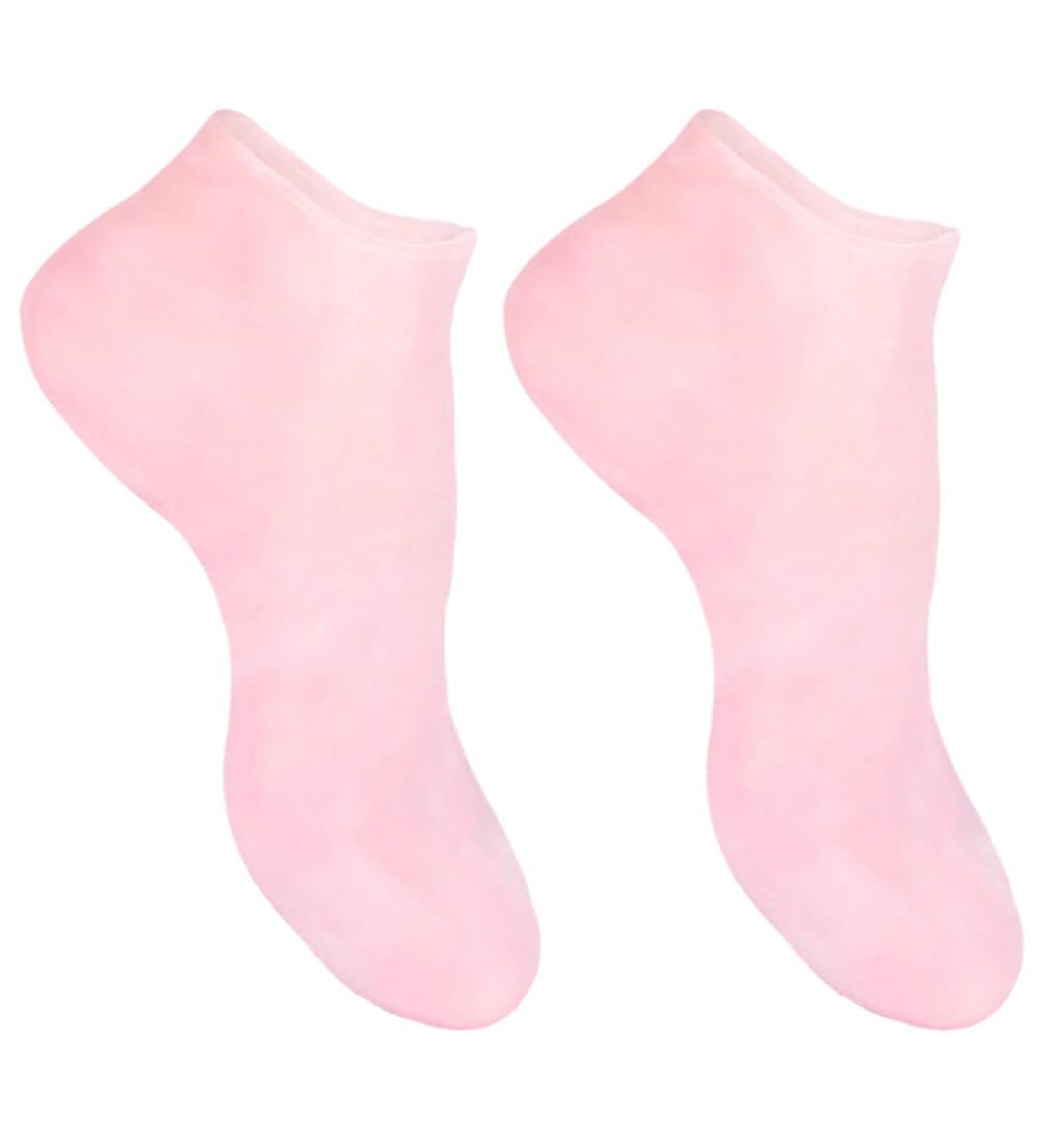 JECOMPRIS Silicone Moisturizing Socks Softening Dry Cracked Feet Rough for Calluses Spa Gel Socks Foot Care Pink - Buy Online on GoSupps.com