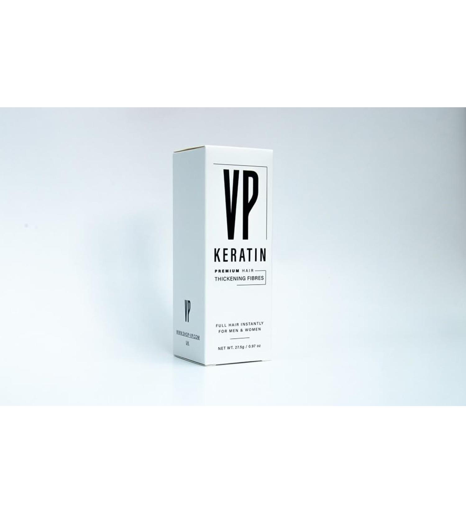 Full hair VP Keratin Hair Building Fibres 27.5g Bottle Natural Hair Filler Build on Existing Hair and Cover Loss Created to Bring Confidence Back for Men and Women (Black) - Buy Online on GoSupps.com