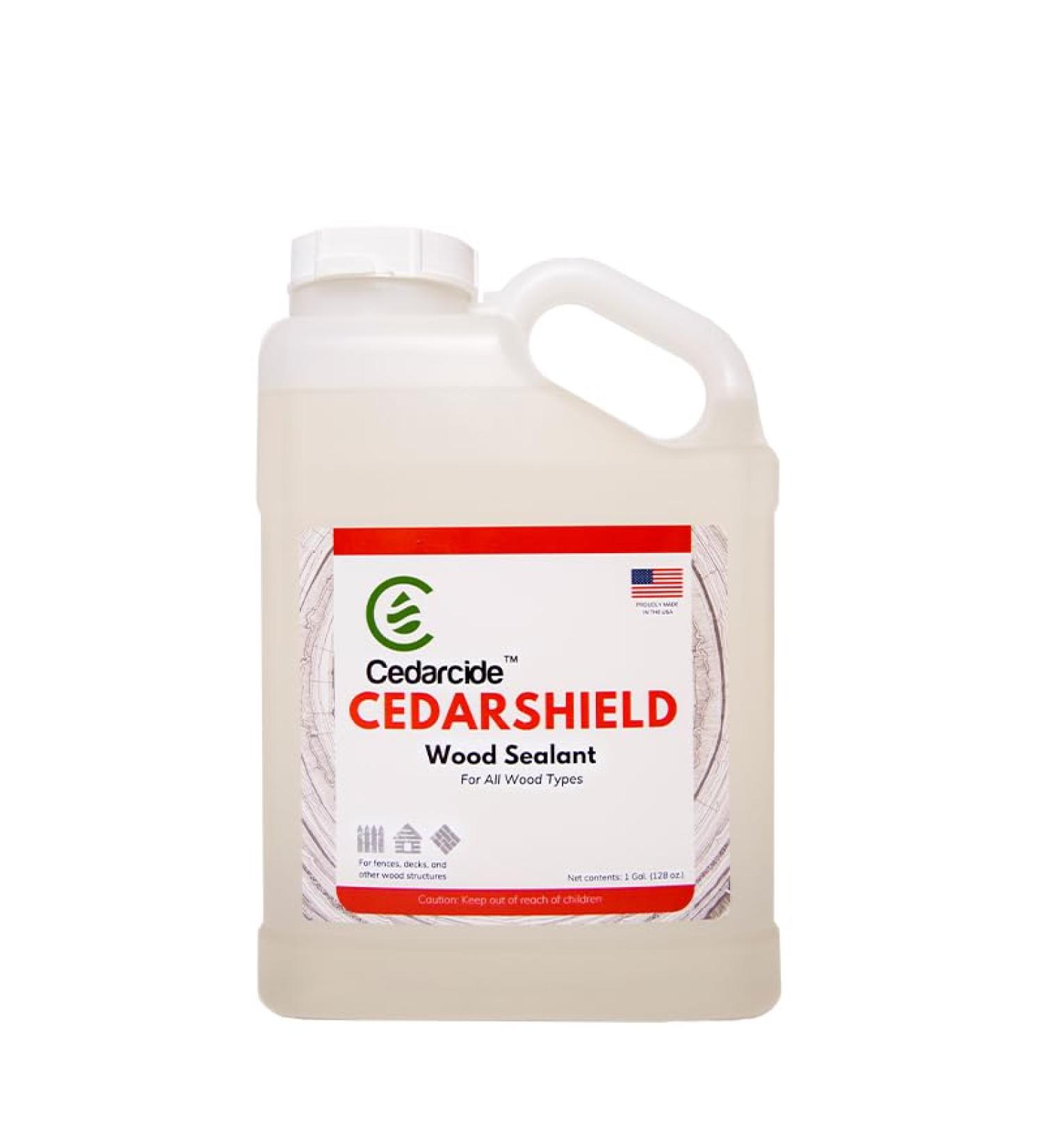 Cedarcide Cedarshield | Non-Toxic Wood Treatment and Stabilizer | Protects Wood from Moisture and Decay | Gallon (128 Oz.)
