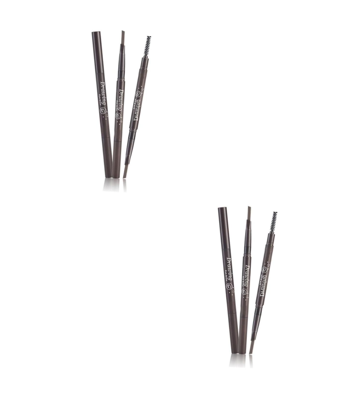 Beavorty 2pcs 2 1 Soft eyebrow pencil waterproof brow pencil waterproof eyebrow pen eyebrow filler Coffee 1 count (Pack of 1) As Shownx2pcs - Buy Online on GoSupps.com