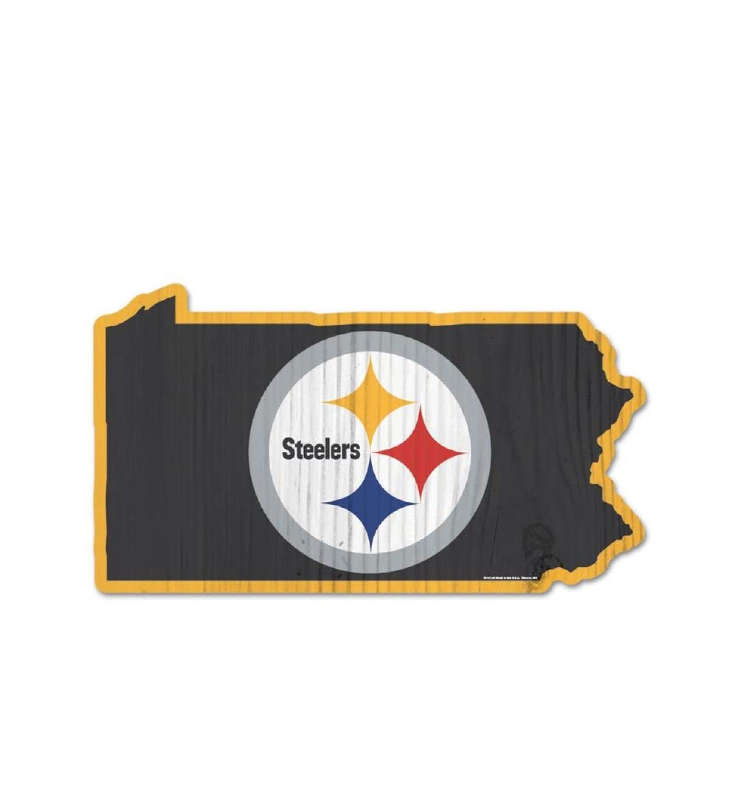 Wincraft NFL Pittsburgh Steelers State Wood Sign