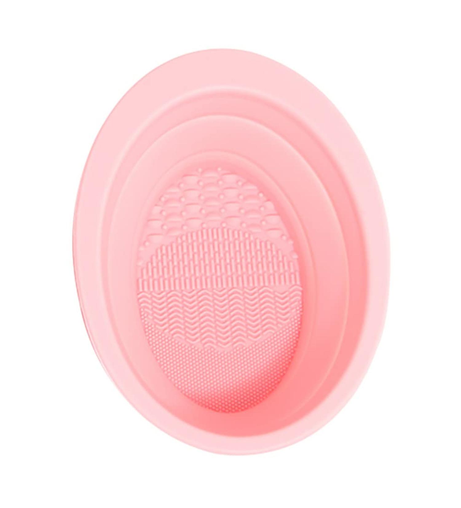 Makeup Brush Scrub Pad Portable Washing Tool Scrubber Brush Cleaner Tool Makeup Brush Cleaning Pad Foldable Bowl Cleaning Tools Folding Silicone Bowl Travel Bowl Silica Gel Make up - Buy Online on GoSupps.com