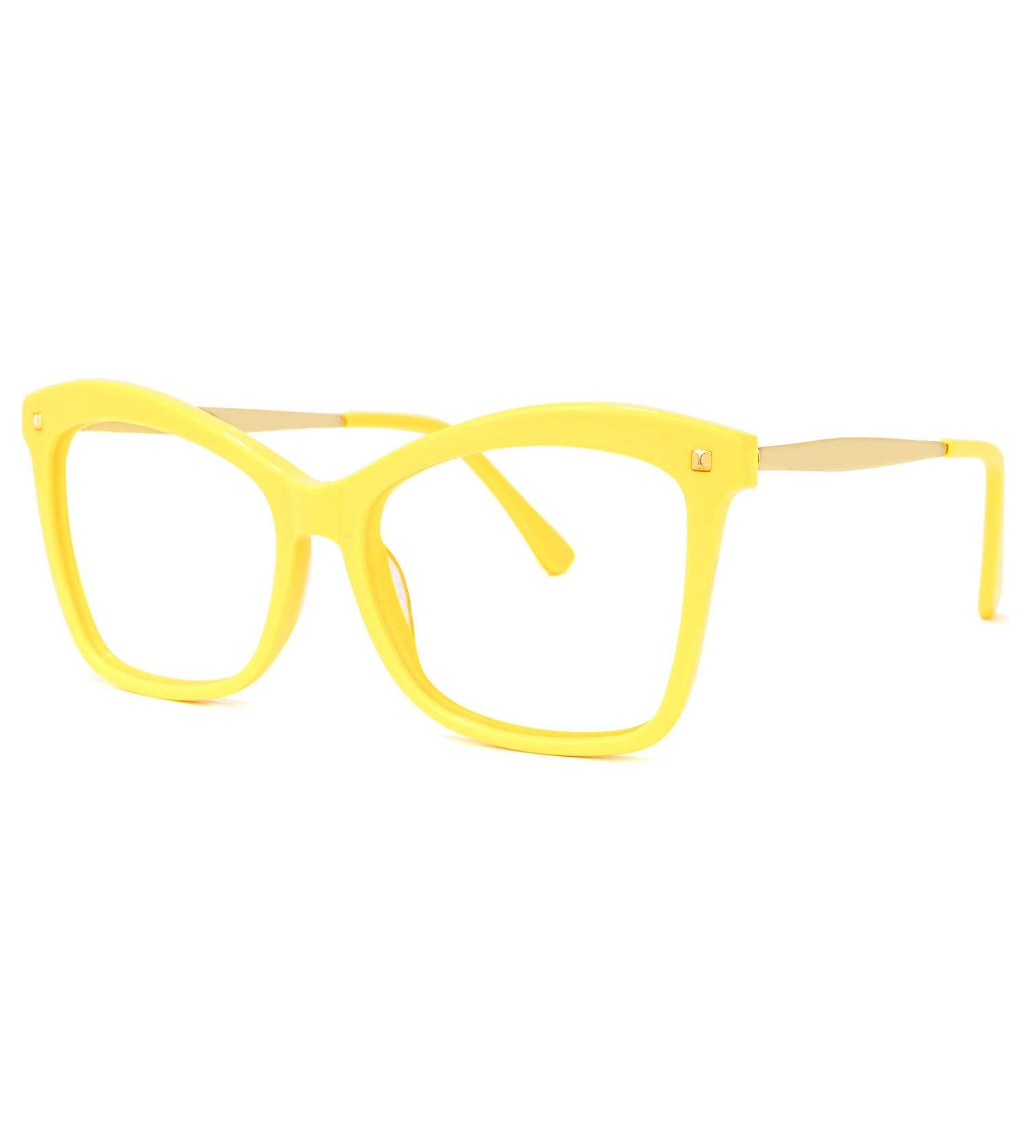 Buy VOOGLAM Butterfly Blue Light Glasses for Women - Anti-UV Eyestrain Relief Libby Yellow - Perfect for Computer Phone & TV Use - Buy Online on GoSupps.com