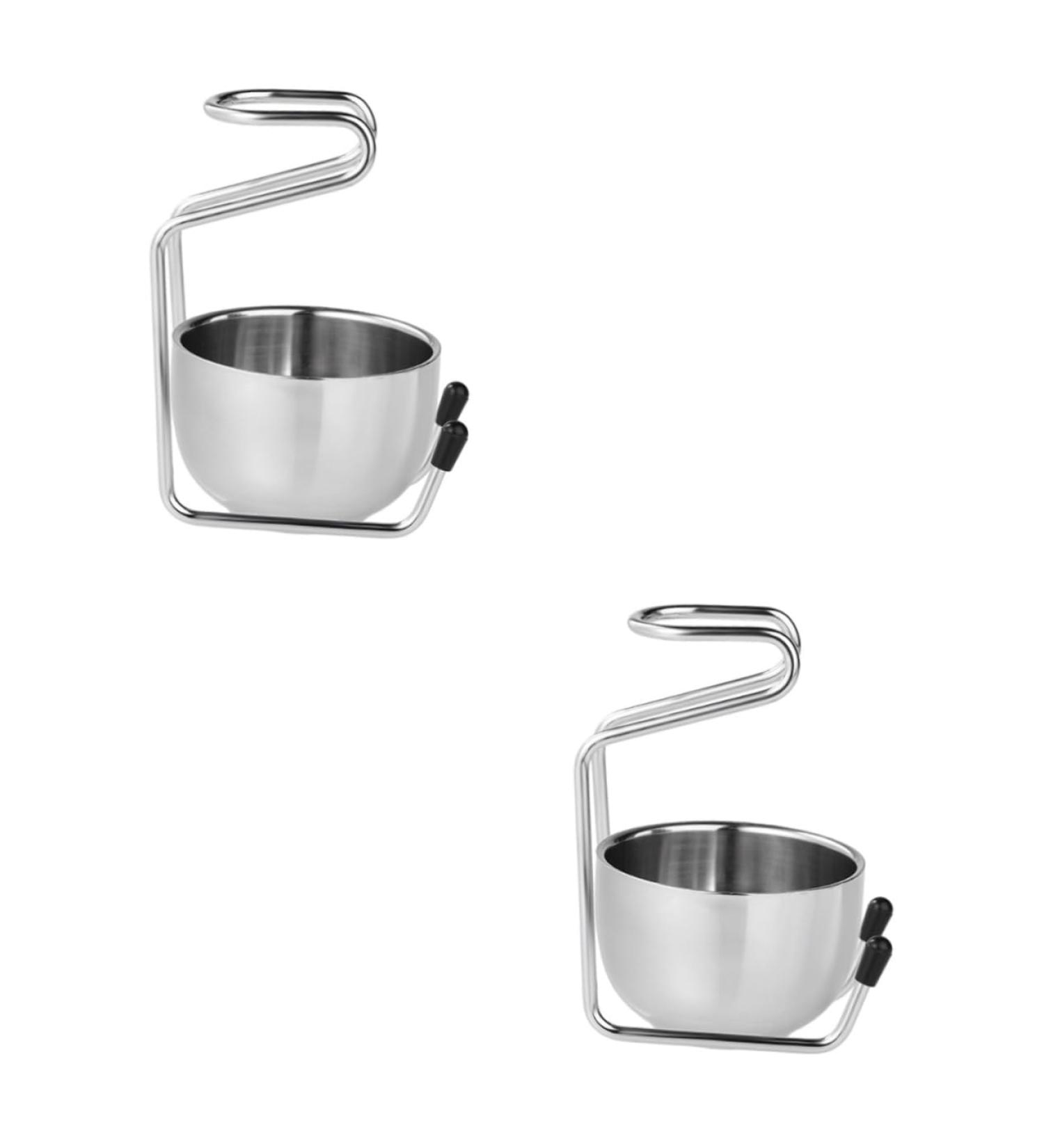 Frcolor Glass Brush Holder Stand - Stylish Stainless Steel Storage for Brushes & Razors - Ideal for Organized Bathrooms - Buy Online on GoSupps.com