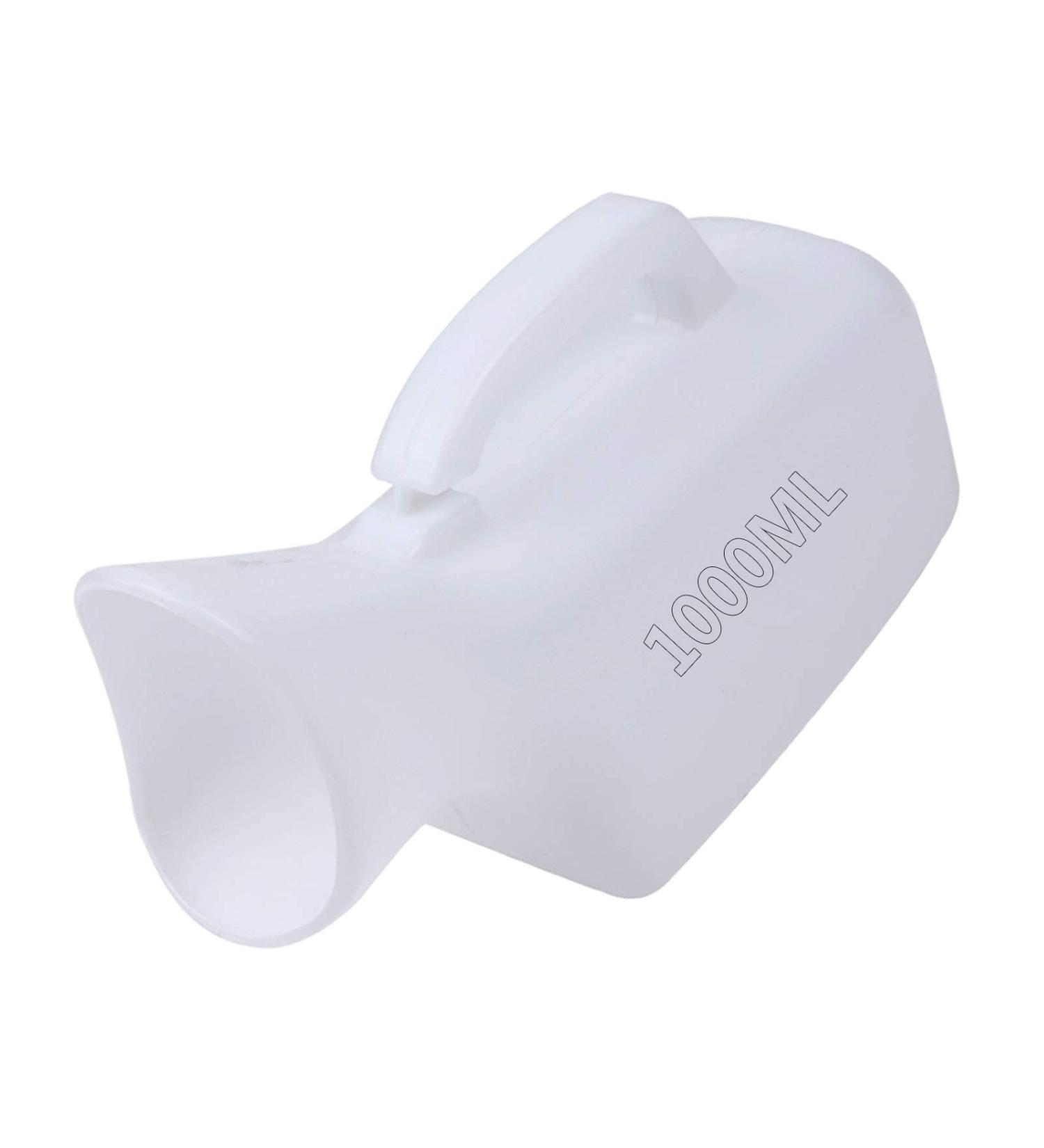 1000ML Unisex Urinal Bottle with Lid Portable Emergency Male Female Pee Potty for Travel Car Emergency(White) Happy - Buy Online on GoSupps.com