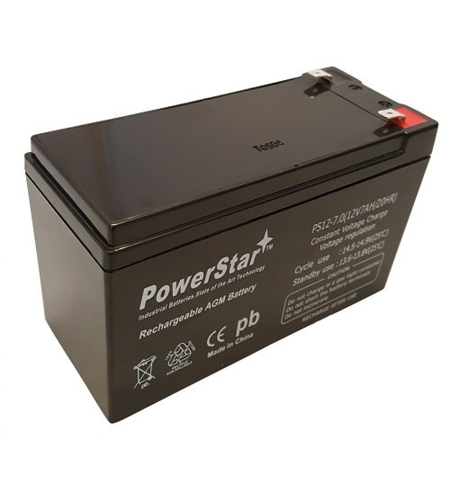 PowerStar 12V 7AH SLA Battery - Compatible with APC ES500 ES550 LS500 RBC110 RBC2 | International Shipping Available - Buy Online on GoSupps.com