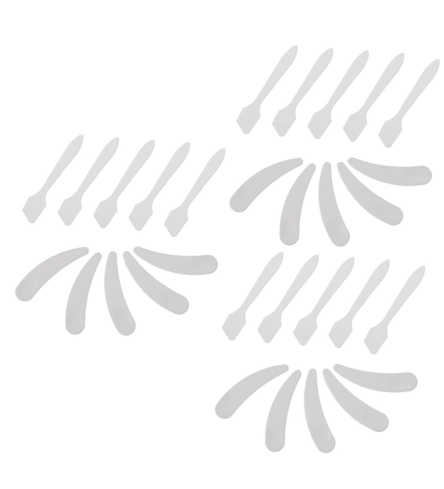 OHPHCALL 30 Pcs Small Crescent Cream Spoon Face Cream Spatula Mini Small Mini Makeup Spatula Plastic Pp 8x1.5x0.1cmx3pcs Transparent Colorx3pcs - Buy Online on GoSupps.com