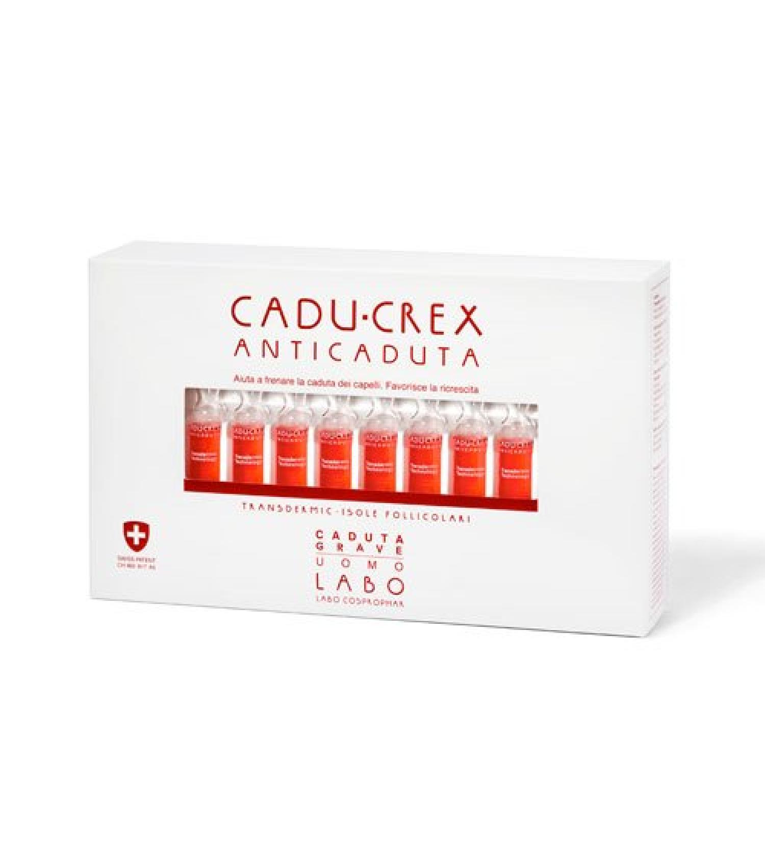 LABO Transdermic Technology CADU-CREX Anti-Hair Loss Grave 40 ampoules of 3.5 ml Men