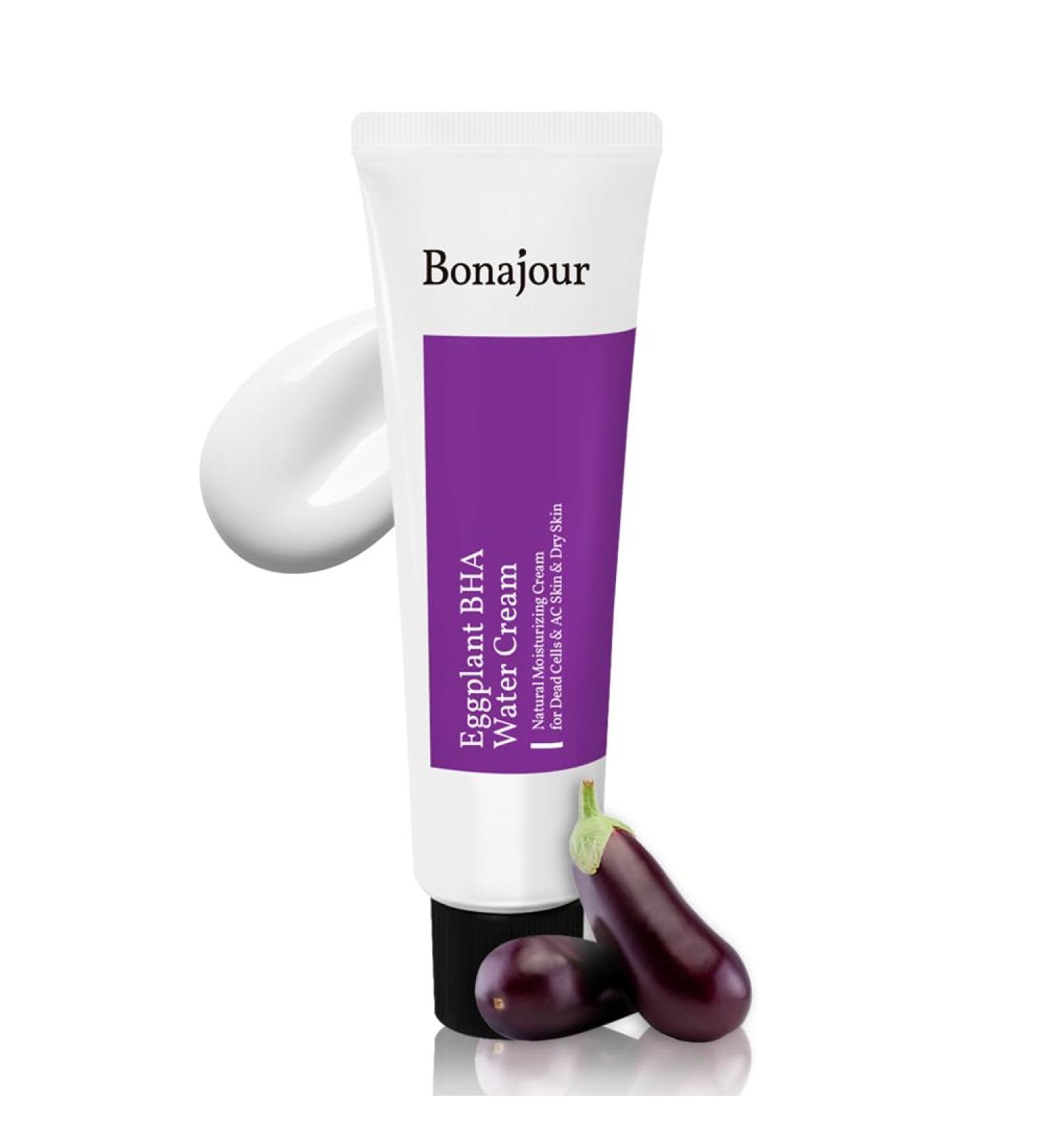 Vegan Beauty Eggplant Daily BHA Moisturizing Cream | Salicylic Acid Anti-Acne Treatment | Natural Moisturizer 1.7 fl. oz - BONAJOUR - Buy Online on GoSupps.com