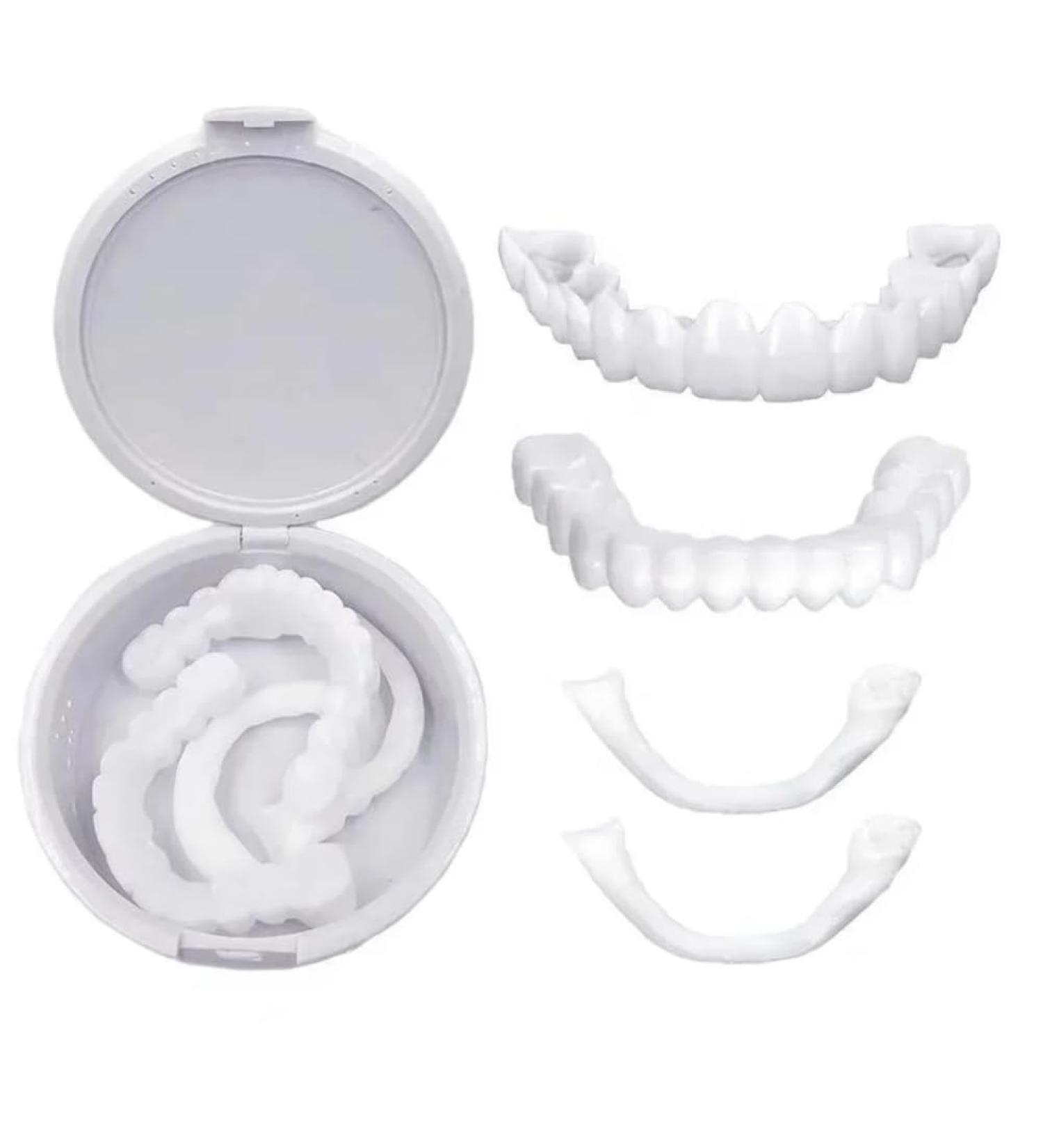 Iksvmsi's Lightening Dentures - 2 Pairs of Top & Bottom Veneers for Men & Women | Perfect for Bad Teeth & Plug-In Nature - Buy Online on GoSupps.com