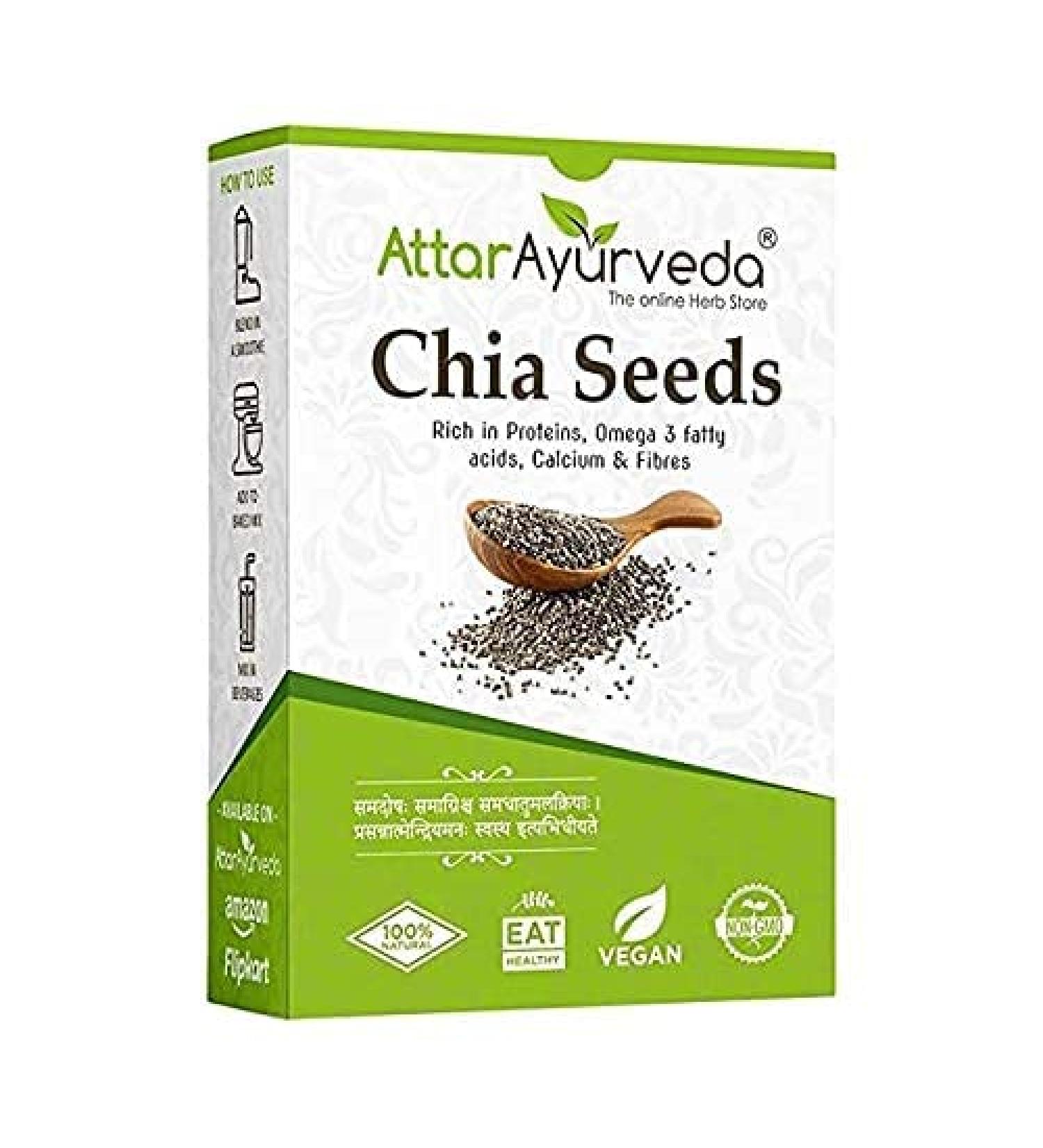 Attar Ayurveda Chia Graines pour perte de poids 500 g - Buy Online on GoSupps.com