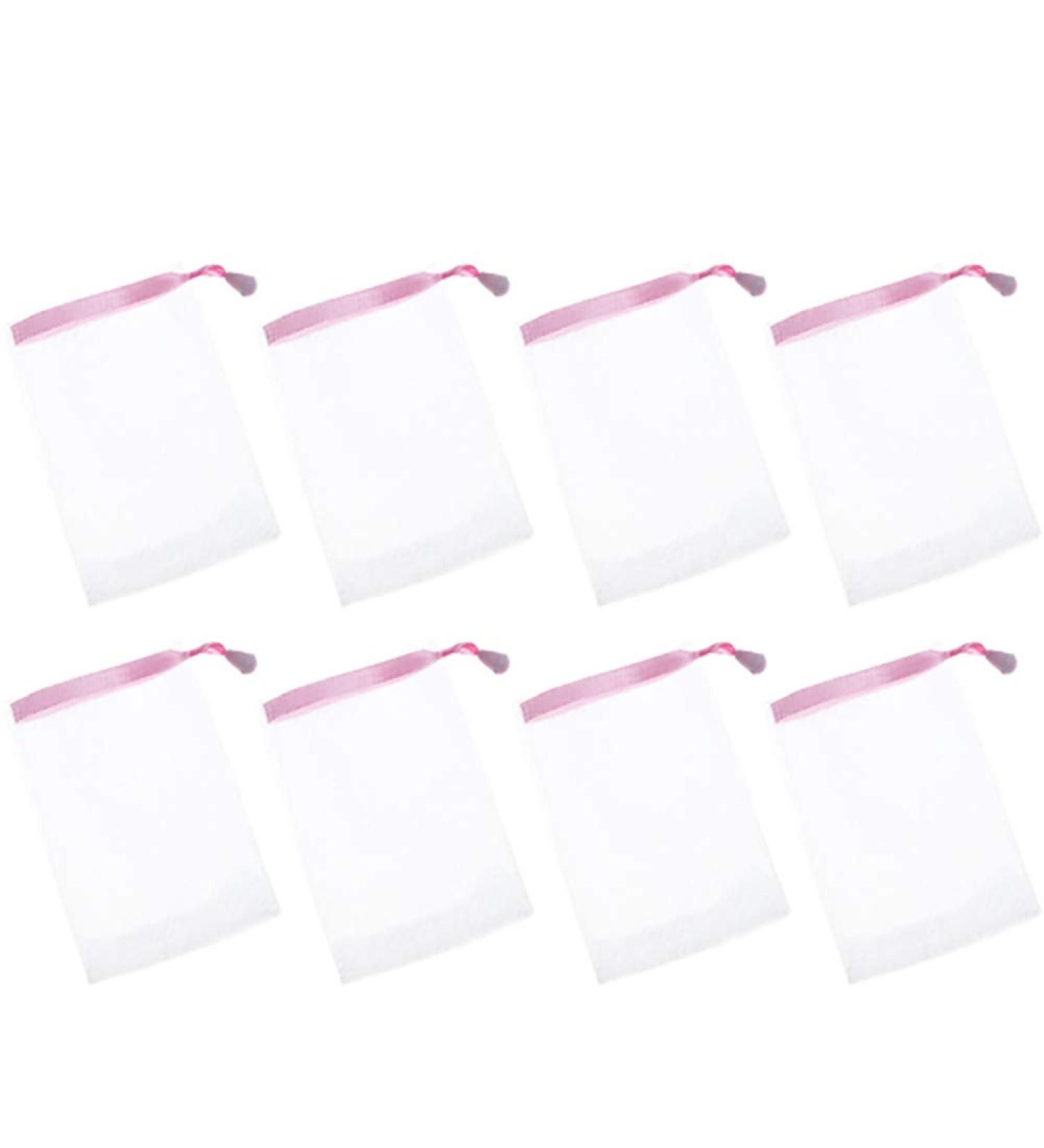 5pcs Exfoliating Mesh Bag - Double Layer Bubble Foam Maker | Handmade Body & Facial Cleaning Tool for Spa Quality Care - Buy Online on GoSupps.com