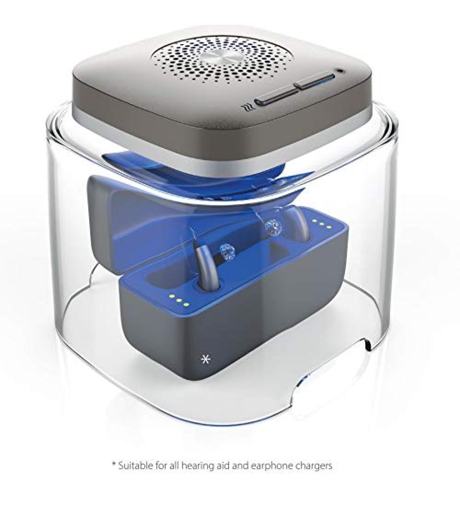 Flow Med Dry-Cap UV2 Electronic Hearing Aid Dryer for Rechargeable Aids