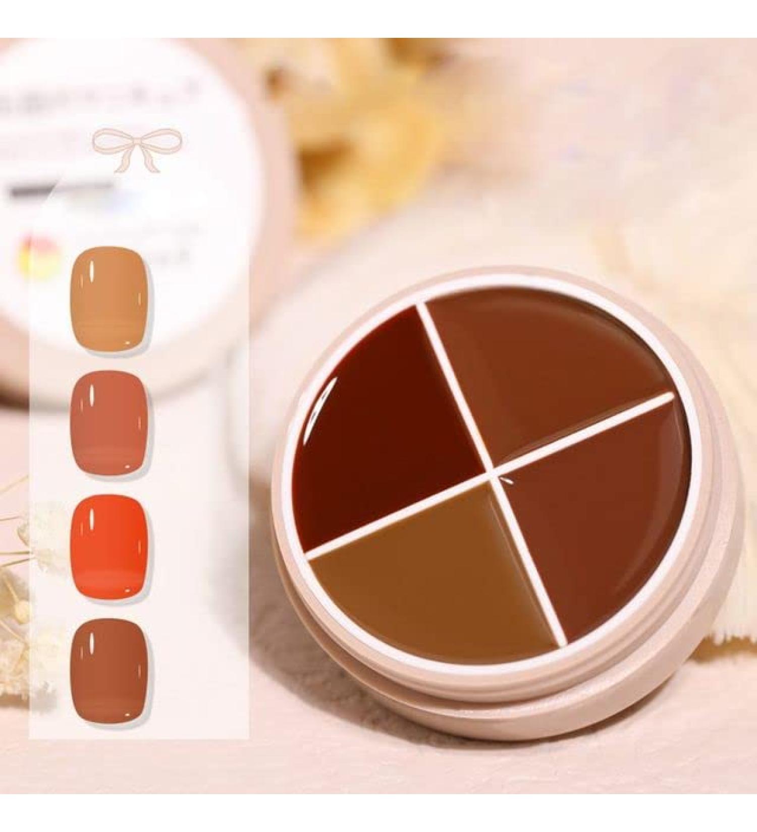 4Colors Solid Canned Cream Nail Gel Polish Painting Base Coat Soak Off UV LED Varnish Gel Jelly Nail Solid Glue Nail Repair Care - (Color: 5-1) - Buy Online on GoSupps.com