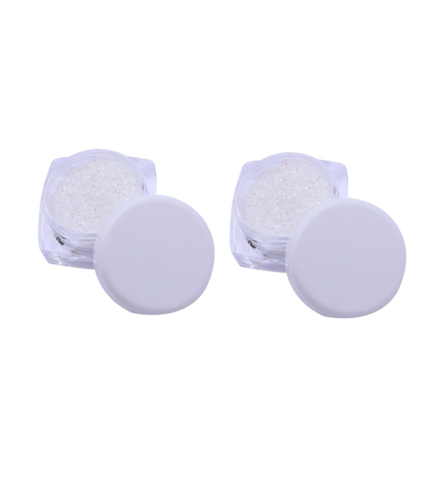 Beatifufu 2pcs Loose Pigment Eyeshadow Glitter Eyeshadow Loose Eyeshadow Glitter White - Buy Online on GoSupps.com