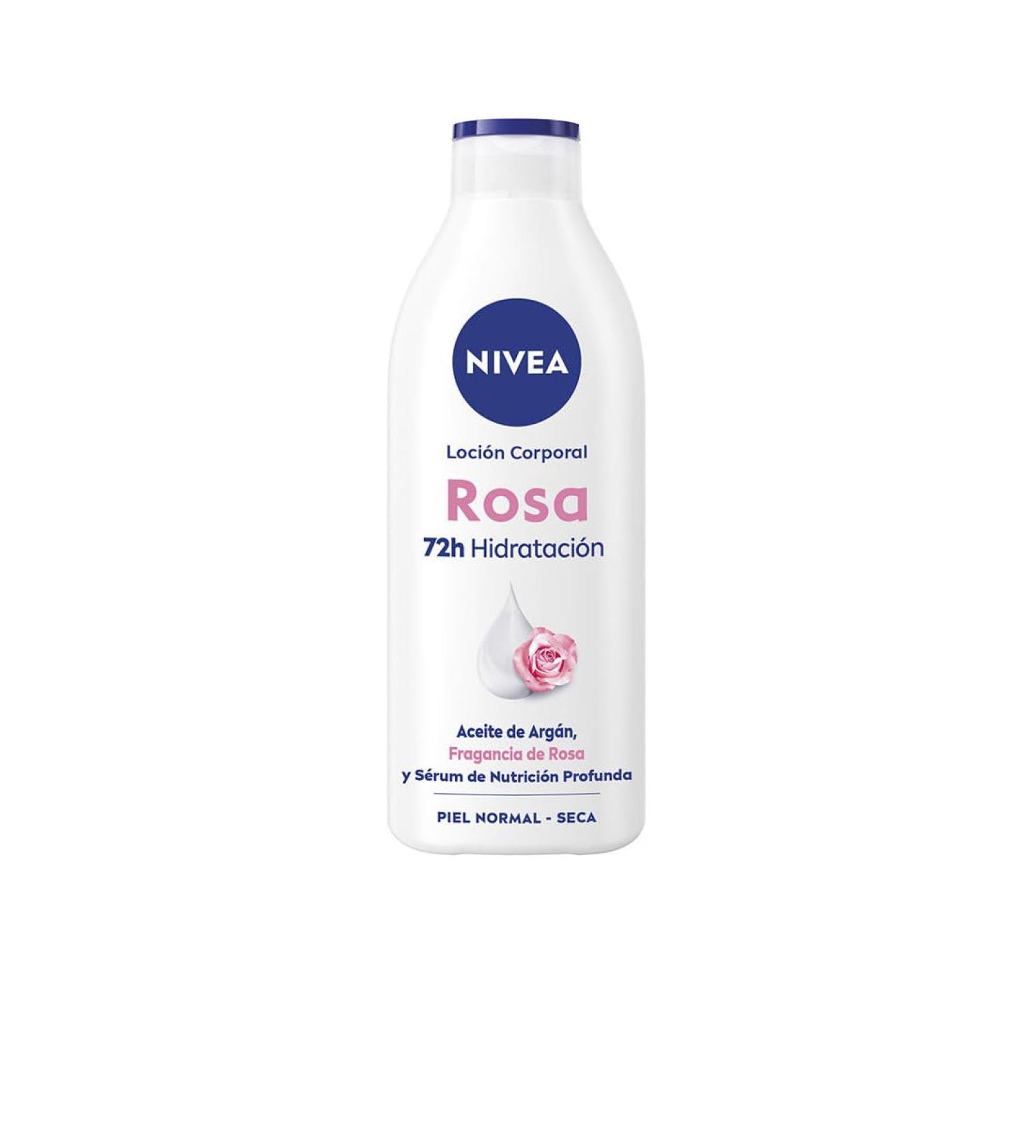 NIVEA NIVEA Pink Body Lotion (400 ml) body cream with argan oil and rose fragrance moisturizing body cream for 72 hours of complete deep hydration