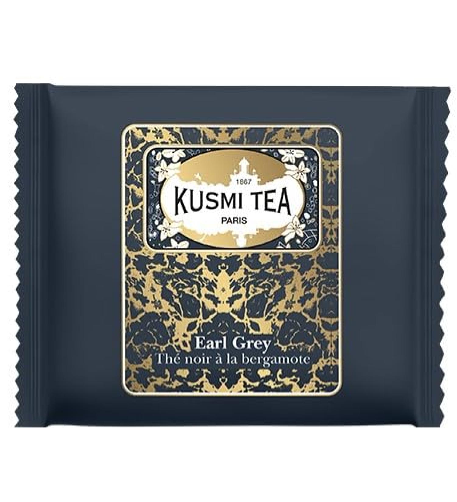 KUSMI TEA - EARL GREY ORGANIC - Box of enveloped tea bags (50)