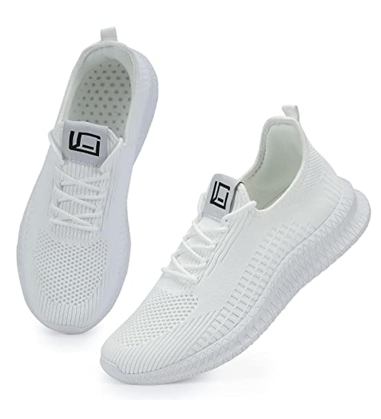 LCGJR Men's Running Shoes - Ultra Lightweight Breathable Comfort - Size 10.5 White - Buy Online on GoSupps.com