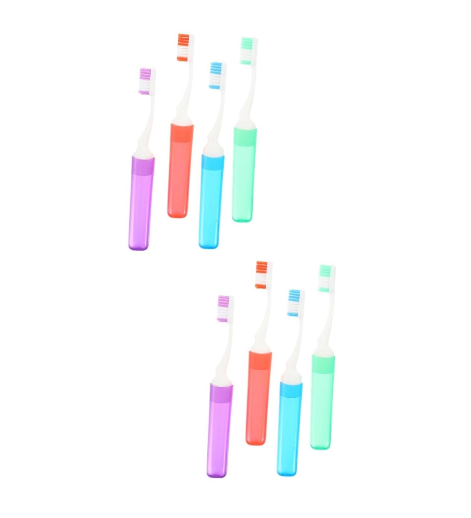 Minkissy 8-Pack Travel Toothbrush Set | Lightweight Foldable & Comfortable | Ideal for Kids & Daily Use - Buy Online on GoSupps.com