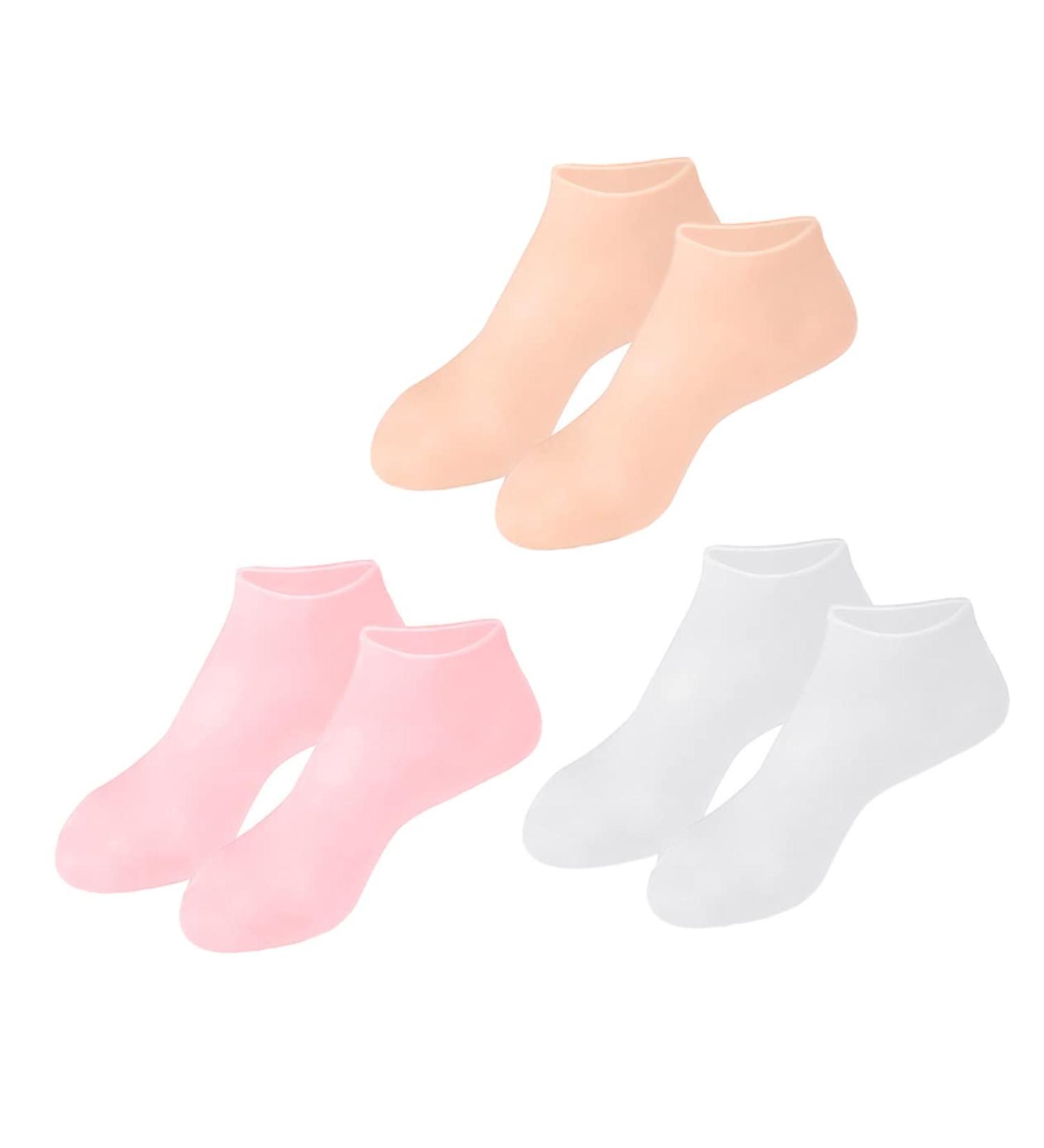 POPETPOP 3pairs Moisturizing Socks Heel Spa Socks Women s Socks Silicone Heel Socks Heel Repair Socks Heel Socks for Women Womans Socks Elastic Boat Socks Sebs High Heel Miss Women's Socks 16.5x8.5cm - Buy Online on GoSupps.com