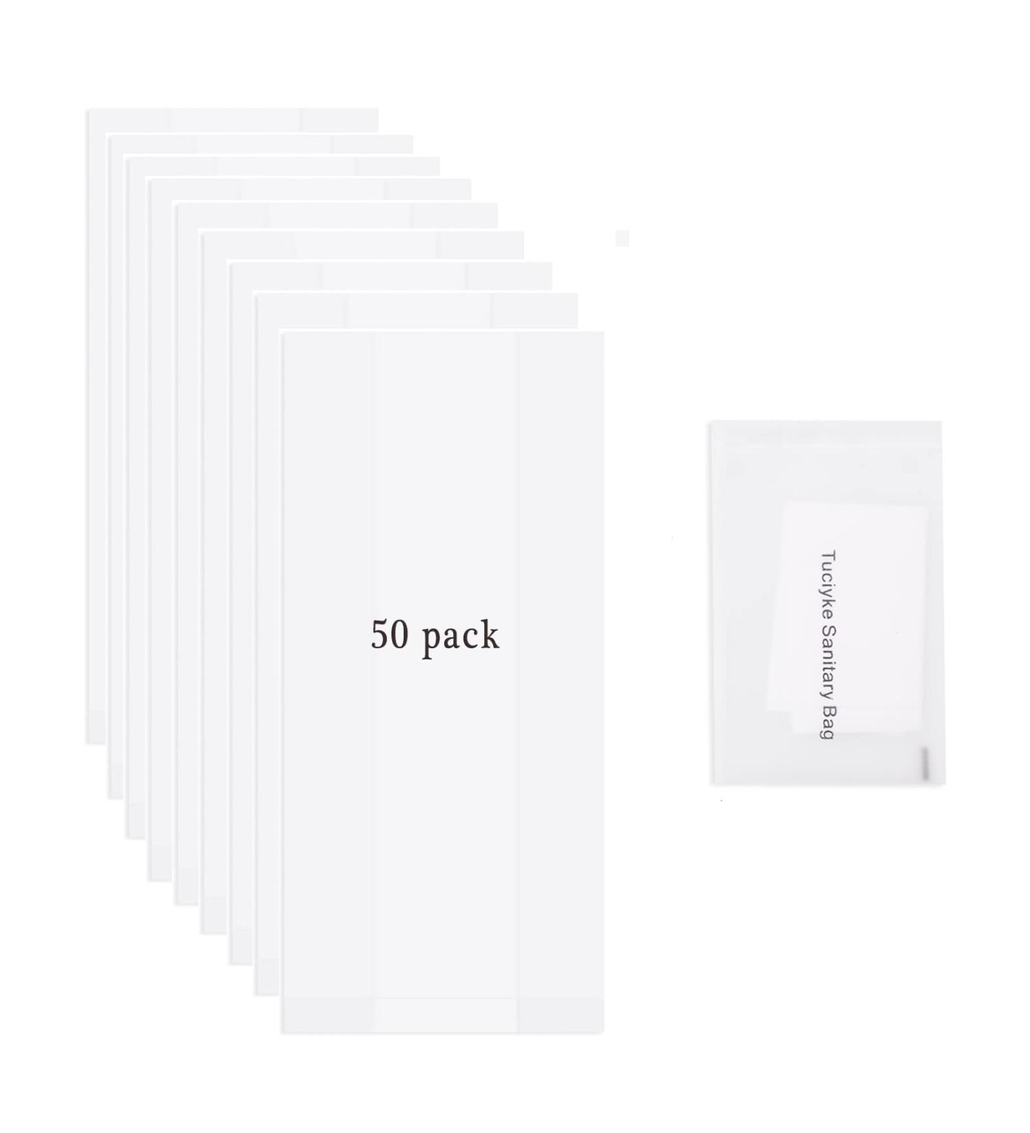50 Pack Feminine Personal Disposal Bags 5x10 inches - White Opaque Tampon & Sanitary Napkin Disposal Bags - Buy Online on GoSupps.com