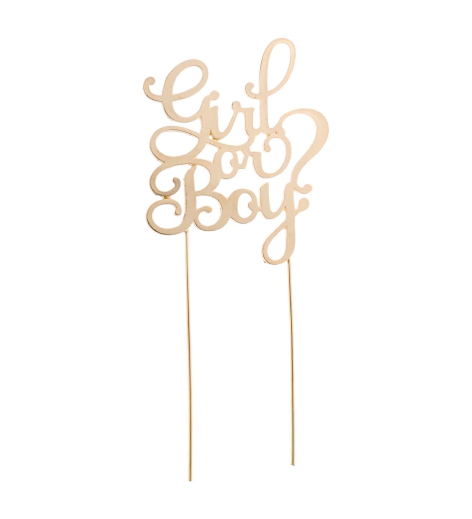 Abaodam Boy Golden Girls Birthday Cupcake Topper Gender Reveal Rhinestone Decor Gold Trim Girls' Accessories Gold Decor Accessories for Girls Wedding Birthday Cake Baby Golden medium - Buy Online on GoSupps.com