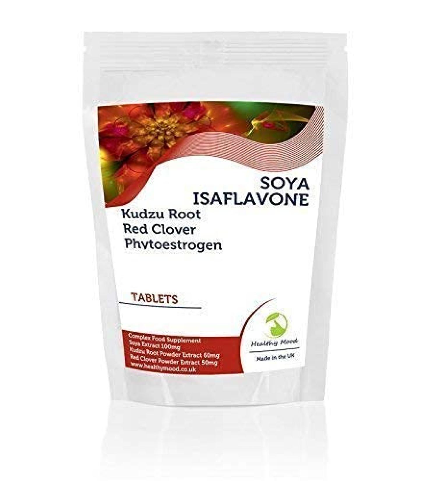 SOYA Isaflavone Kudzu Root Red Clover Complex Vitamins Phytoestrogen Health Food Supplement 90 Tablets Pills Nutrition Supplements HEALTHY MOOD - Buy Online on GoSupps.com